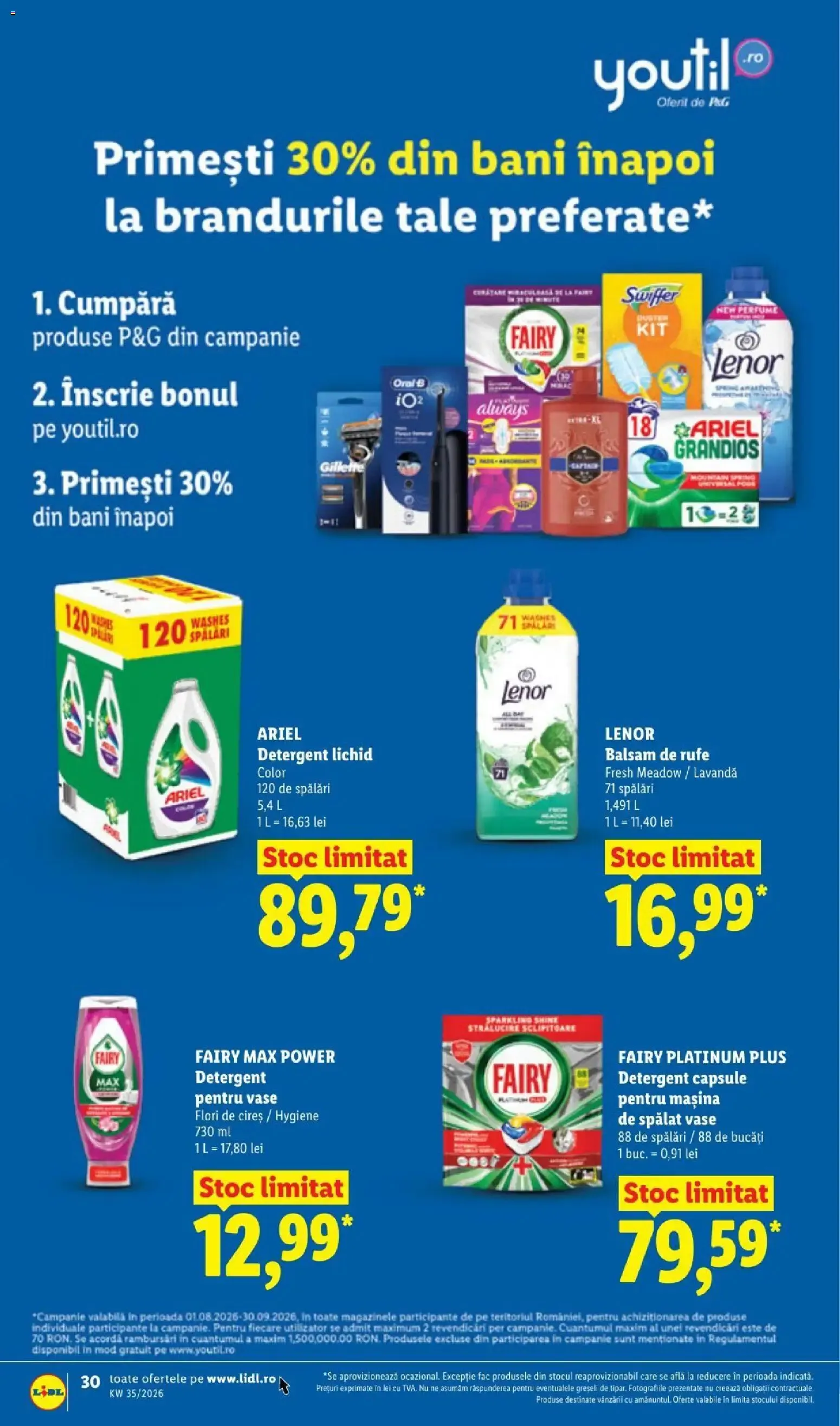 Catalog LIDL: Ieftin și înainte, și după ziua de salariu (Ofertas del 24 al 30 de agosto de 2026) de la 24 august până la 30 august 2026 - Revista Pagina 30