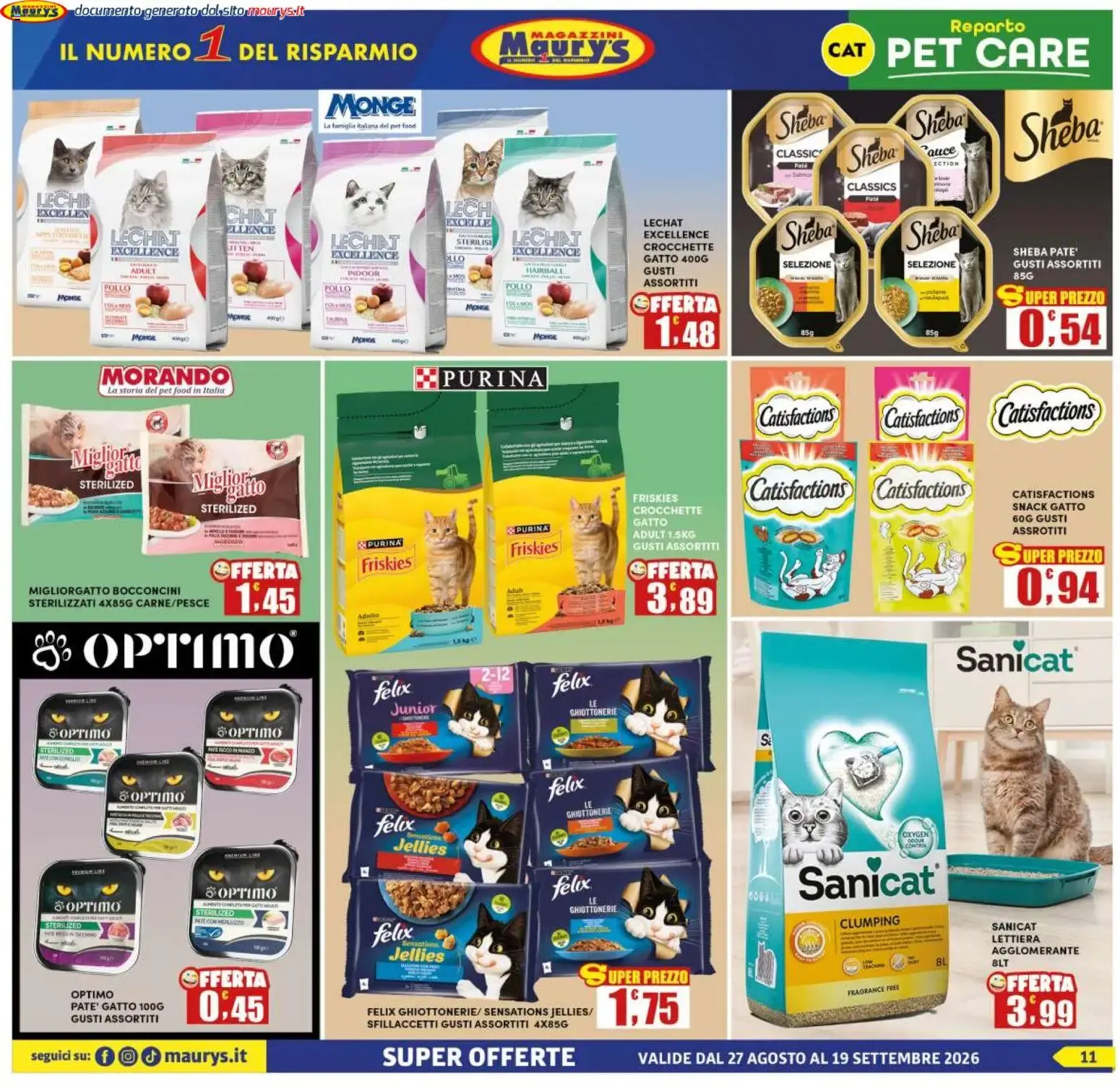 Maury's volantino dal 27/08/2026 - online Offerte da 27 agosto a 19 settembre di 2026 - Pagina del volantino 11