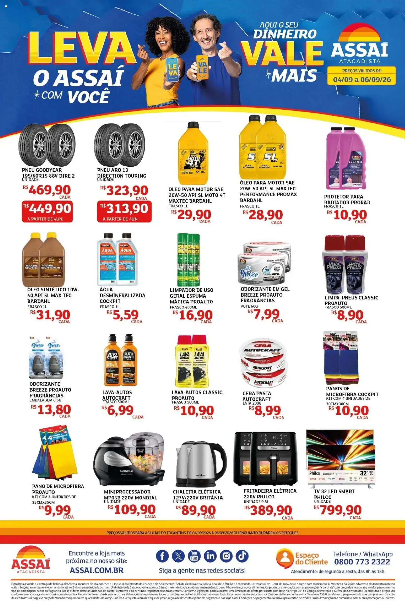 Encarte de Assaí Atacadista ofertas - TO de 04/09/2026 | Promoções Online 4 de setembro até 6 de setembro 2026 - Pagina 1