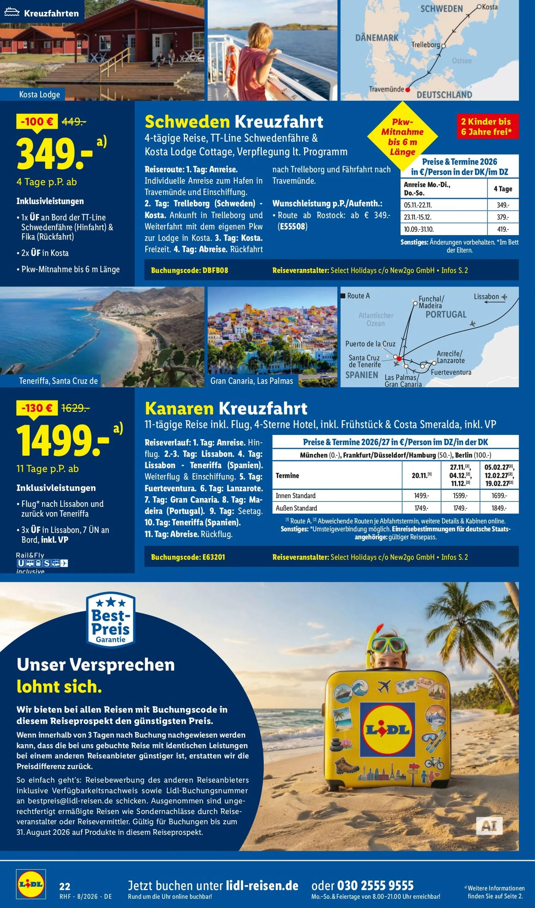 Lidl-Reisen: Spontan dem Alltag entfliehen von 29. Juli bis 31. August 2026 - Prospekt seite 22