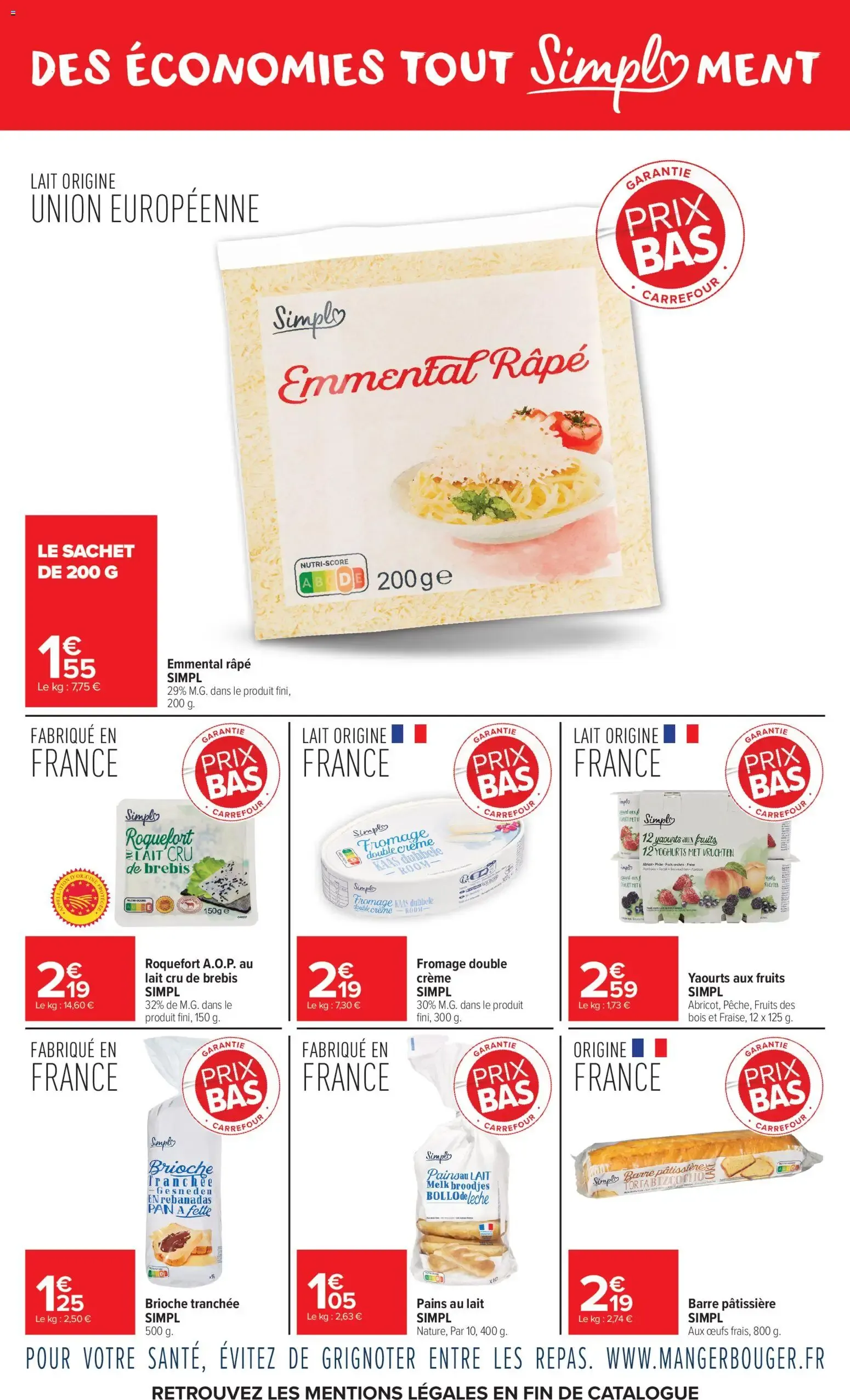 Carrefour Market Garantie prix bas-tout simpl'ment à partir du 01/06/2026 - promo en ligne du 1 juin au 21 juin 2026 - Catalogue page 6