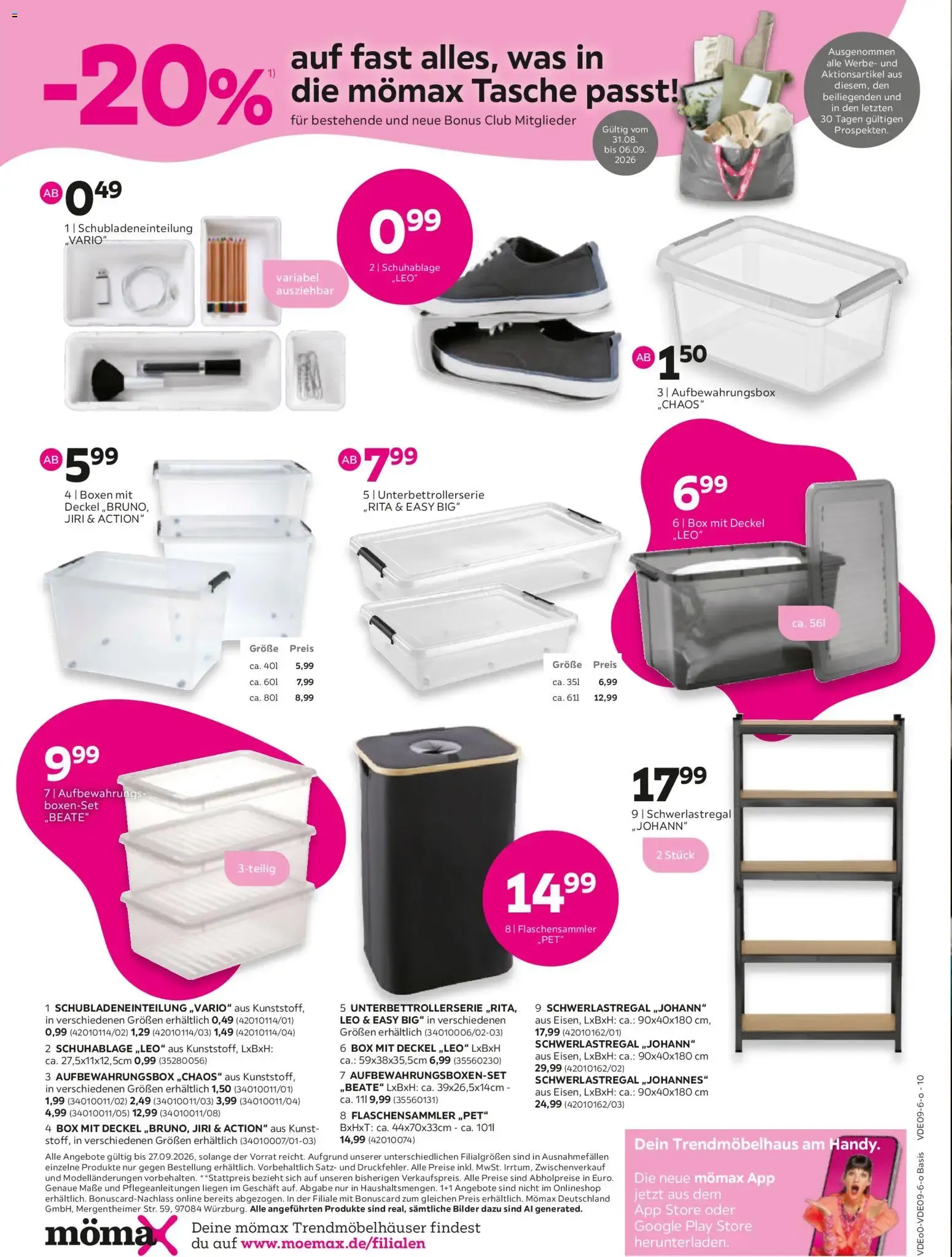 Mömax Pink Shopping Aktionen von 31. August bis 6. September 2026 - Prospekt seite 10