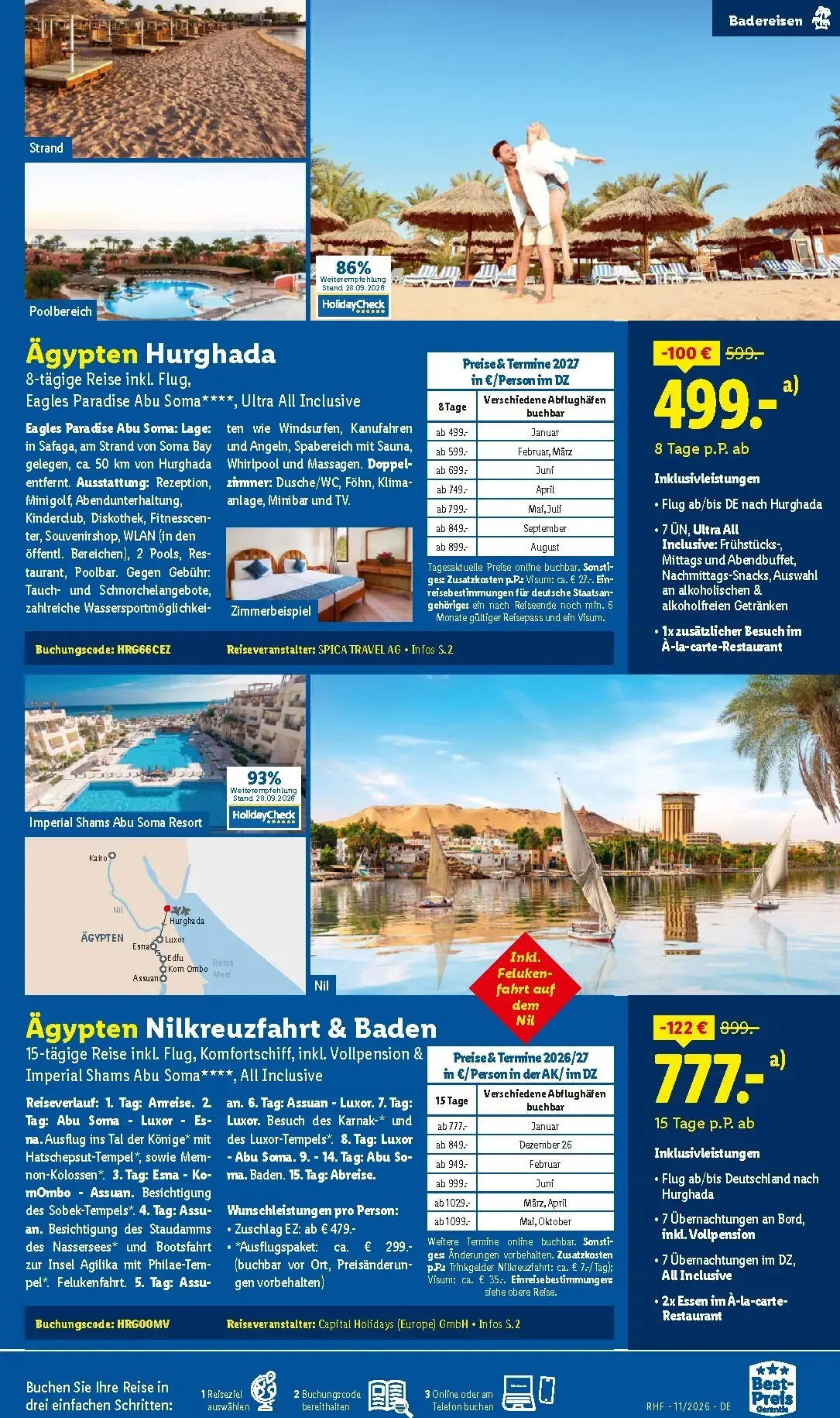 Lidl - Reise-Highlights Prospekt – von Mittwoch 28.10.2026 bis Montag 30.11.2026 von 28. Oktober bis 30. November 2026 - Prospekt seite 15