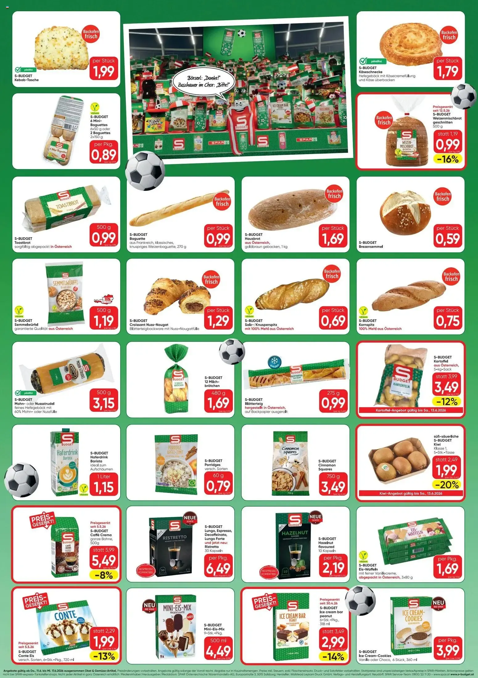 Spar Budget: Anpfiff für die Volltreffer Preise von 8. Juni bis 8. Juli 2026 - Flugblätt seite  4