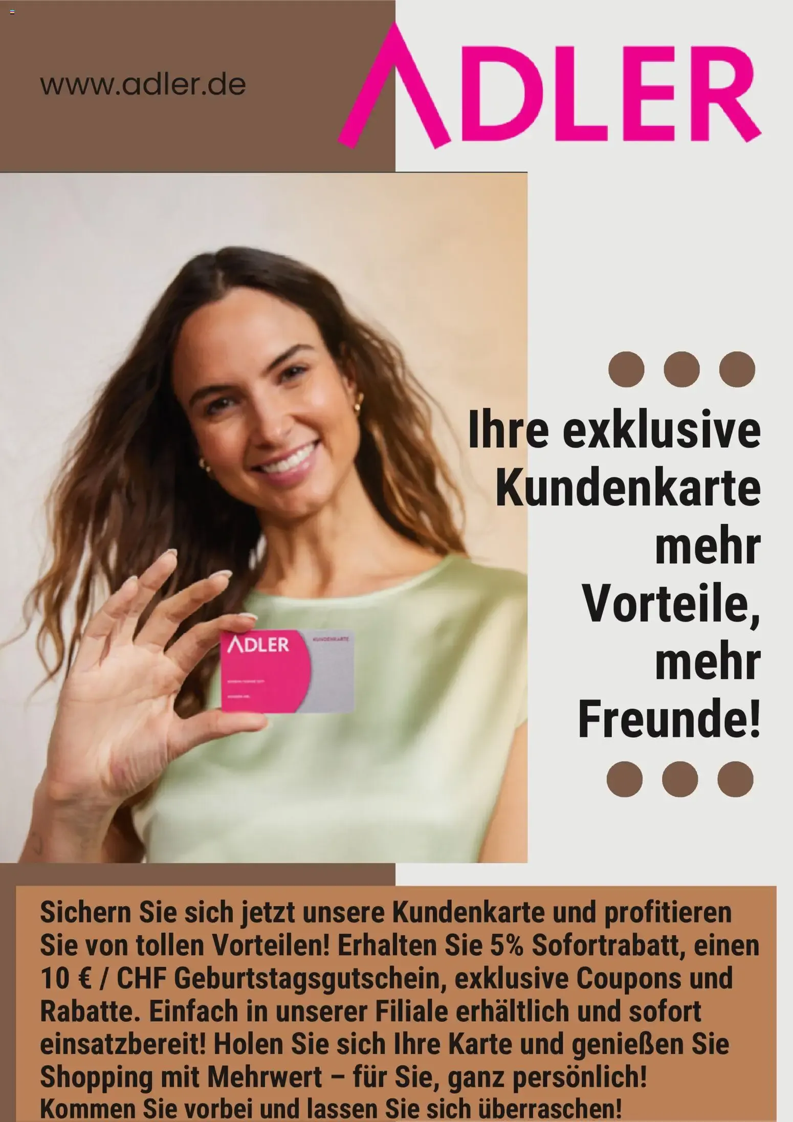 ADLER Kundenkarte von 18. August bis 17. September 2026 - Prospekt seite 1