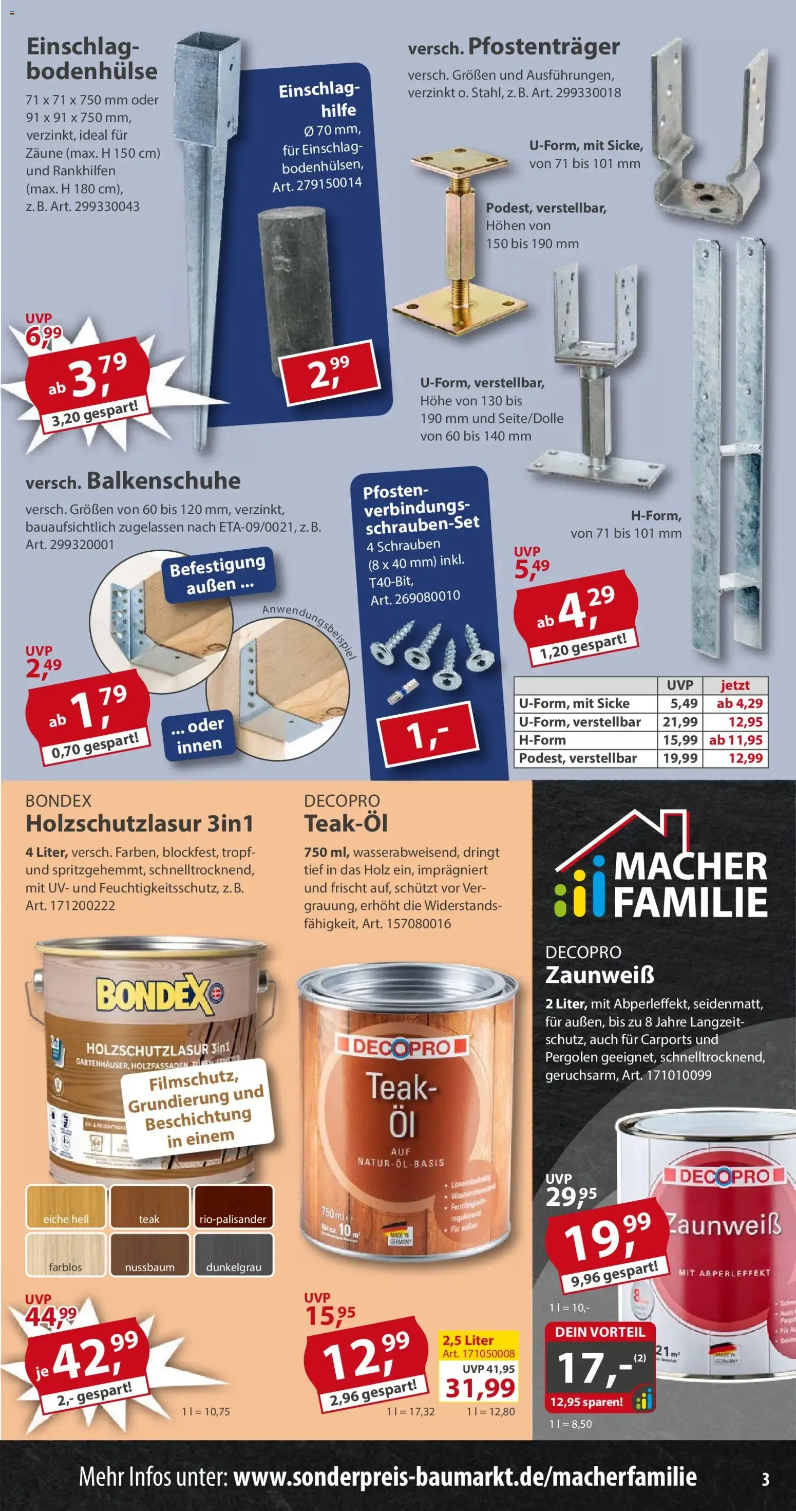 Sonderpreis Baumarkt Prospekt (ab 13.06.2026) zum Blättern von 13. Juni bis 19. Juni 2026 - Prospekt seite 3