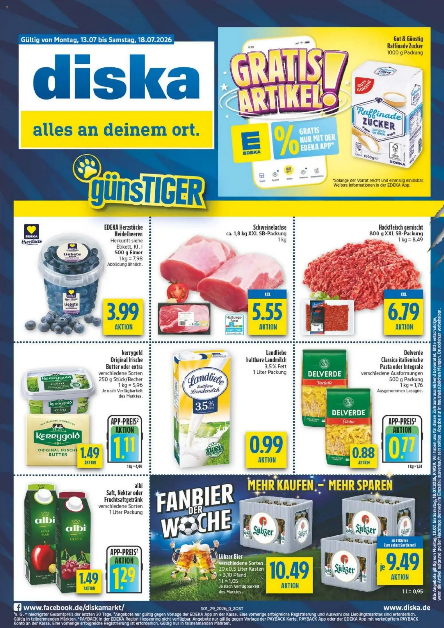 Diska - Diska Angebote Sachsen-Thüringen KW29 (ab 13.07.2026) zum Blättern von 13. Juli bis 18. Juli 2026 - Prospekt seite 1
