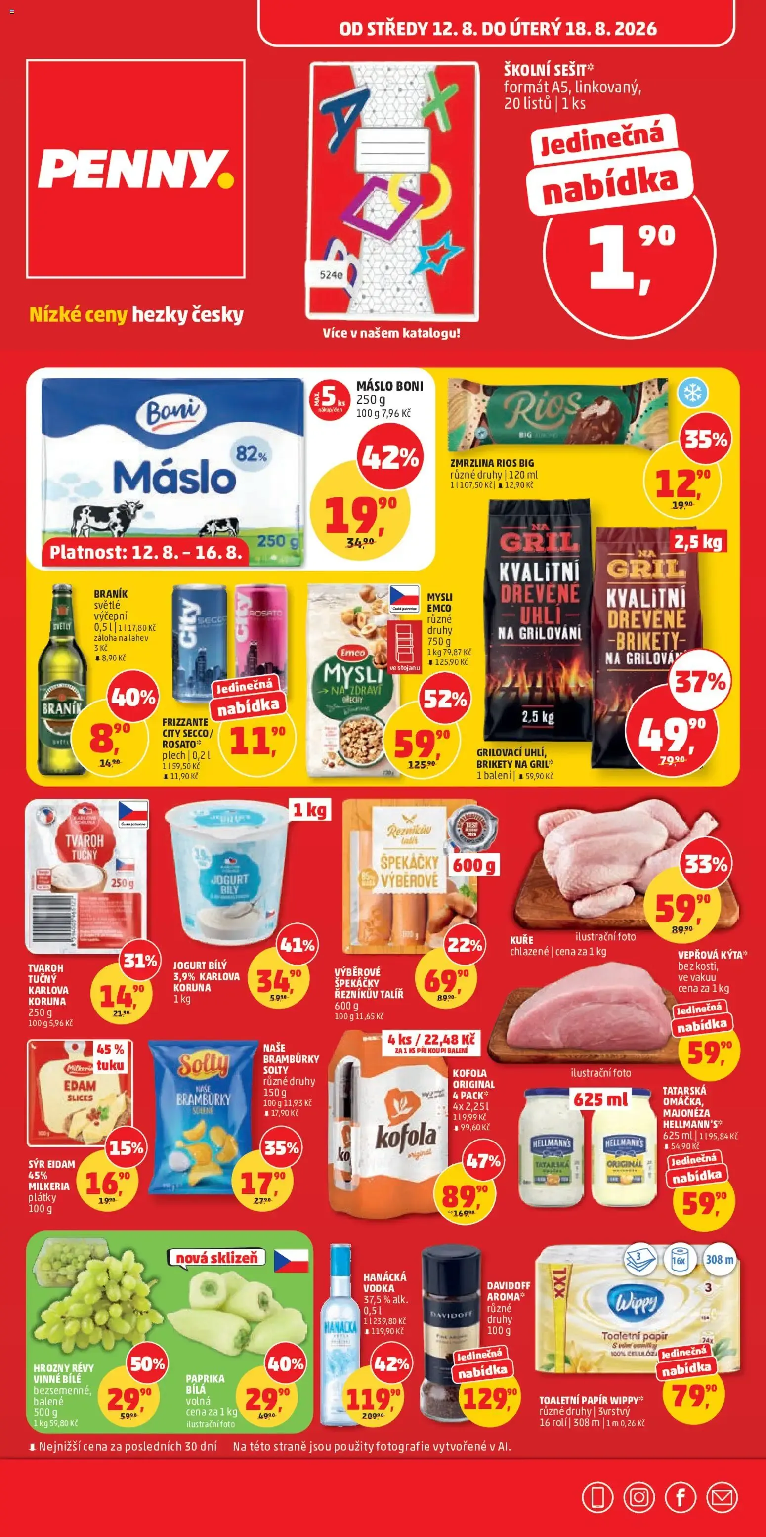 PENNY leták na příští týden (12.08.2026) - 12. srpna 18. srpna 2026 - Page 1
