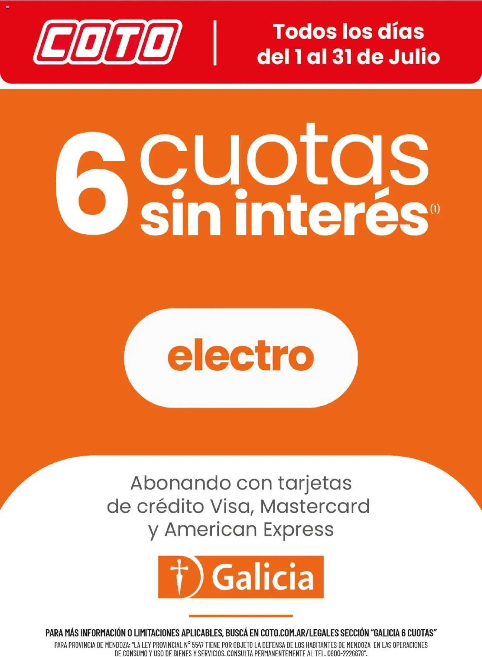 Ofertas de Coto - Galicia Cuotas Julio || del 01/07/2026 - 31/07/2026 || Descuentos 1 de julio al 31 de julio 2026 - Página 1 del catálogo