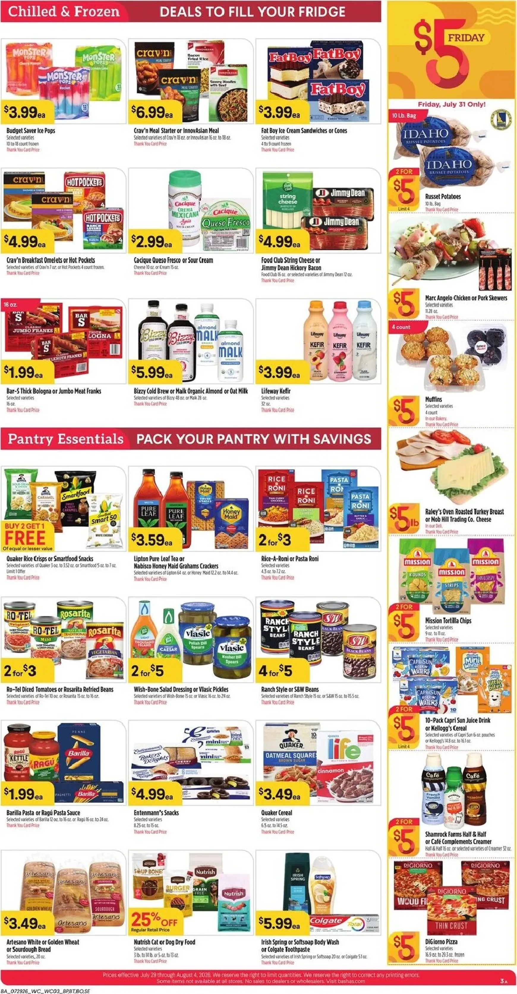 Weekly ad Current Bashas' leaflet valid from Wednesday 07/29/2026 to Tuesday 08/04/2026 from July 29 to August 4 2026 - Page 3