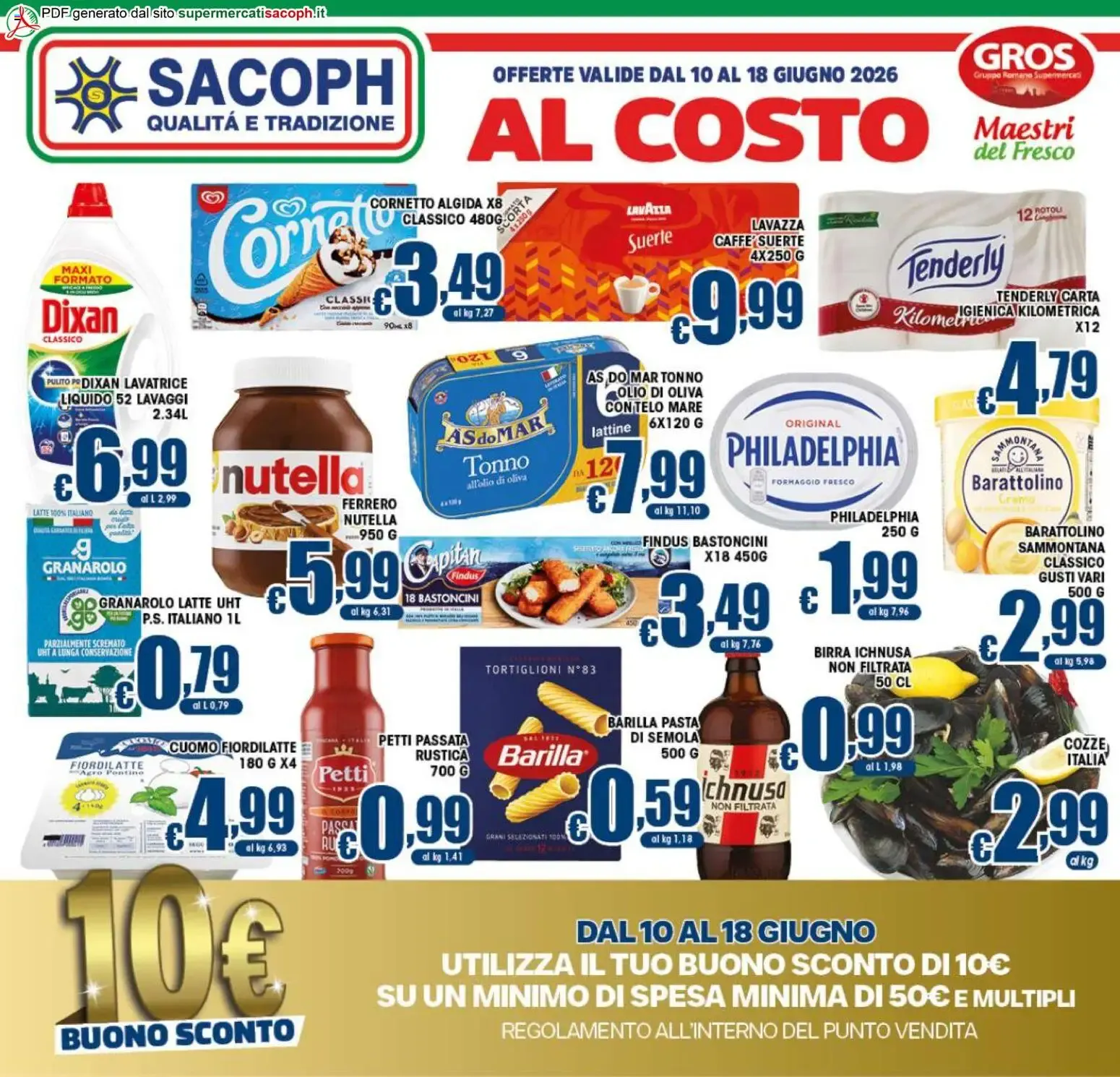 Sacoph volantino dal 10/06/2026 - online Offerte da 10 giugno a 18 giugno di 2026 - Pagina del volantino 1