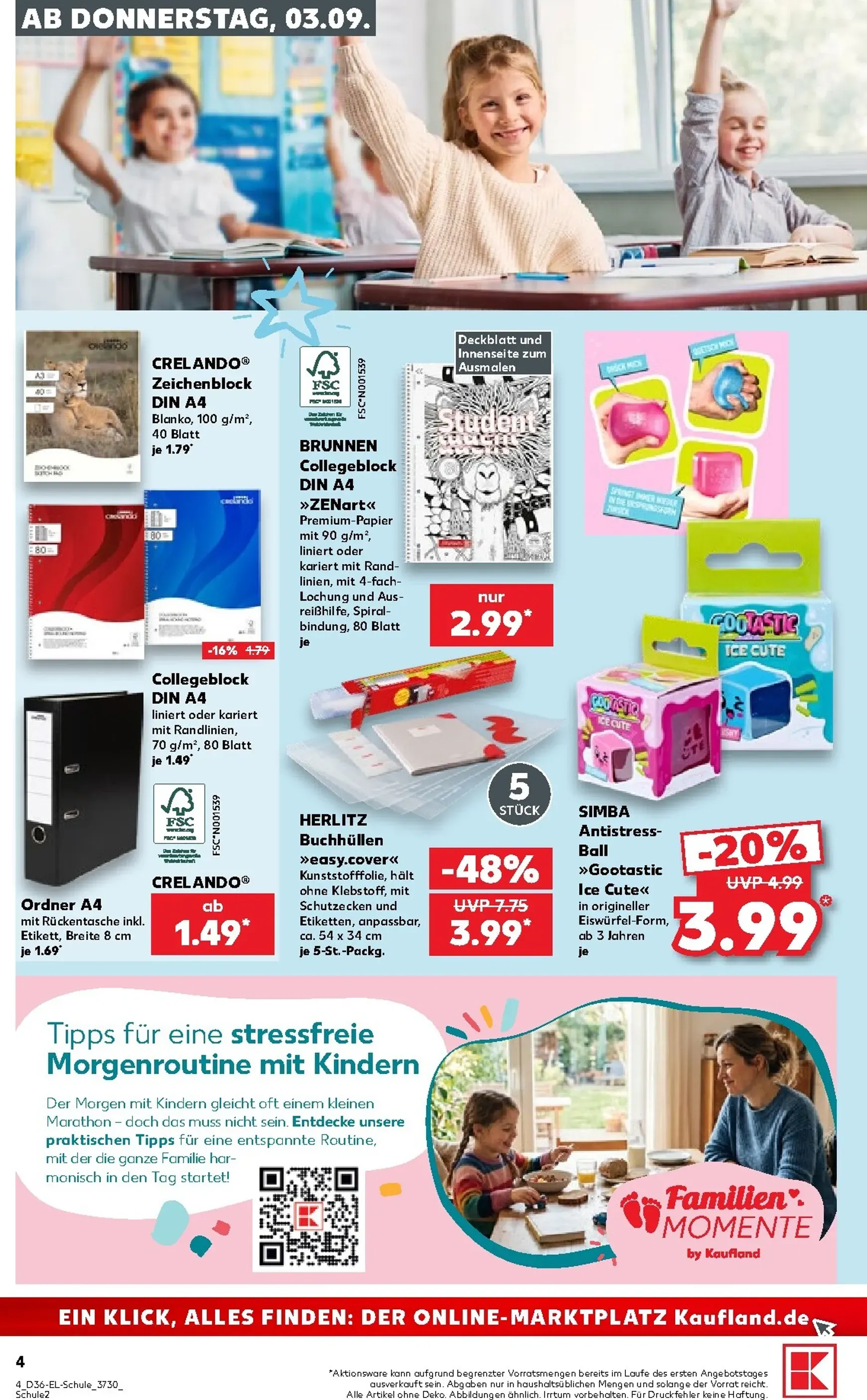 Neuer Kaufland - Back to School Prospekt – von Donnerstag 03.09.2026 bis Mittwoch 16.09.2026 von 3. September bis 16. September 2026 - Prospekt seite 4