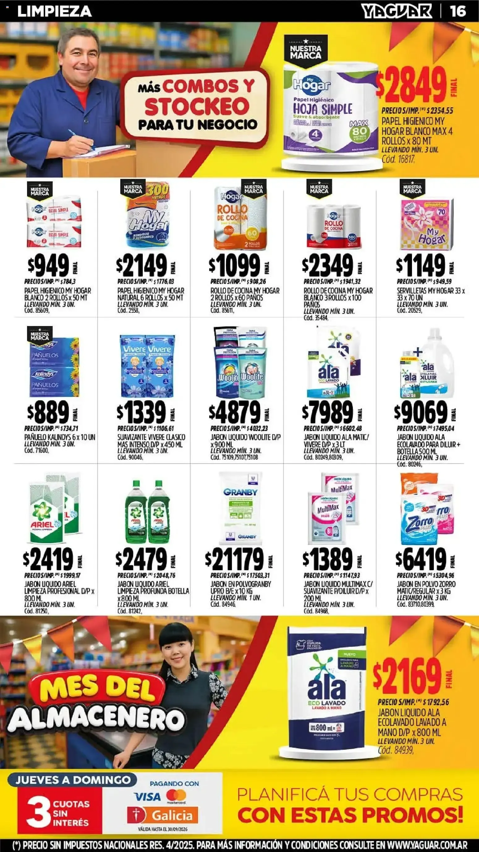 Ofertas de Mayorista Yaguar - Mes del Almacenero 21 de septiembre al 27 de septiembre 2026 - Página 16 del catálogo