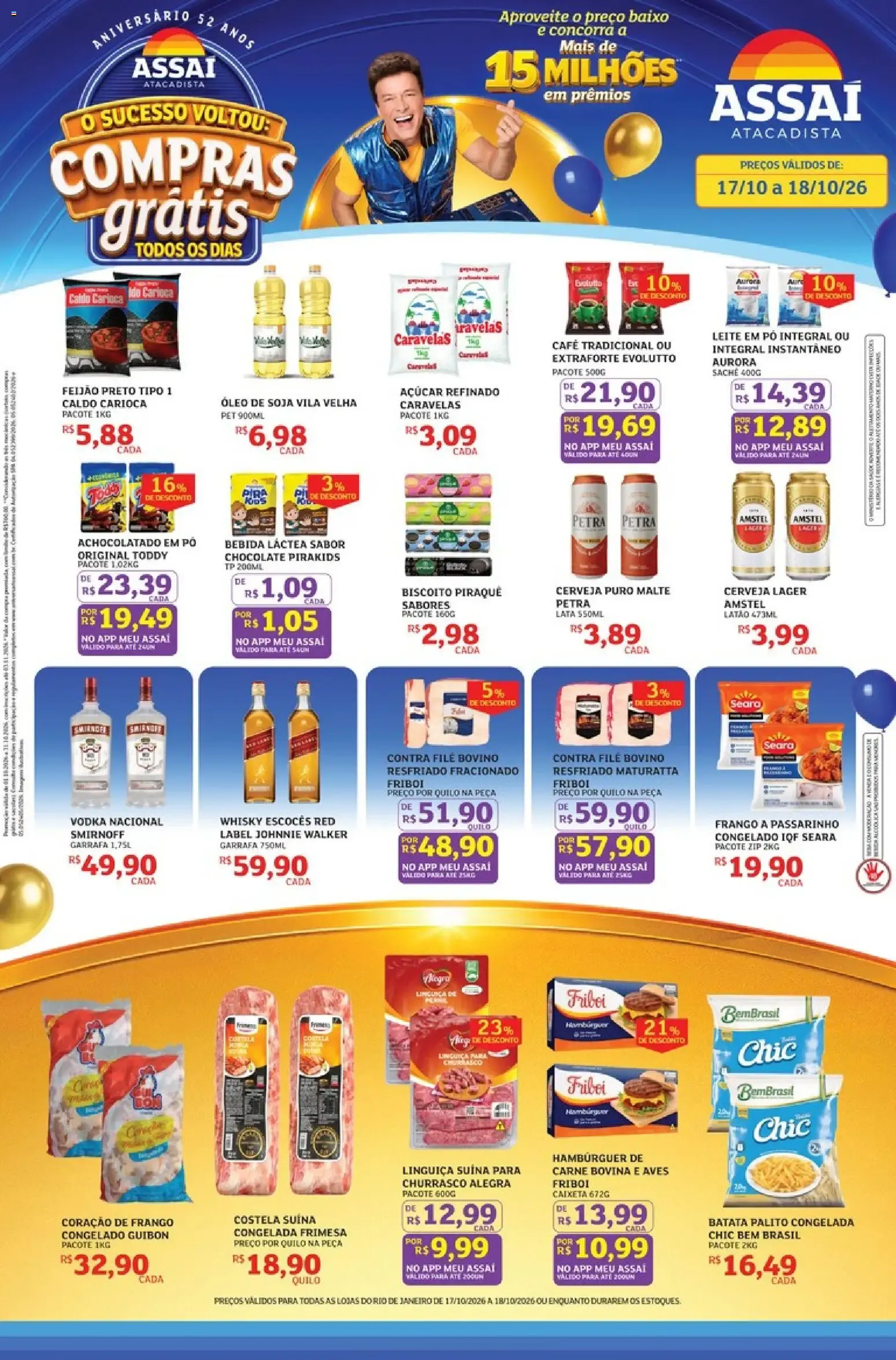 Encarte de O SUCESSO VOLTOU: COMPRAS grátis TODOS OS DIAS 17 de outubro até 18 de outubro 2026 - Pagina 1