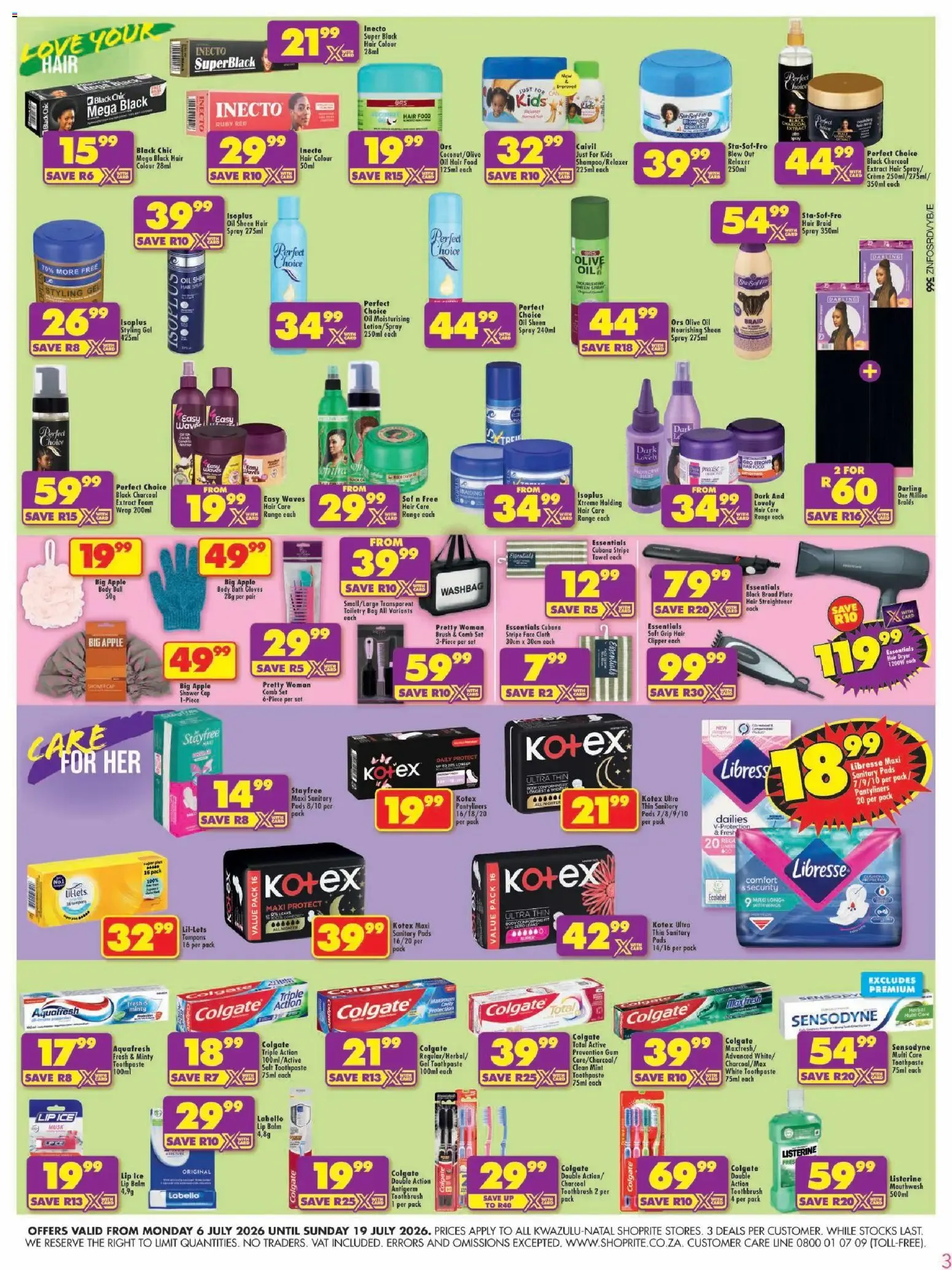 Shoprite - Kwazulu-Natal - Hair and Beauty (06/07/2026 - 19/07/2026) → Online Catalogue from 6 July to 19 July 2026 - Catalogue Page 3