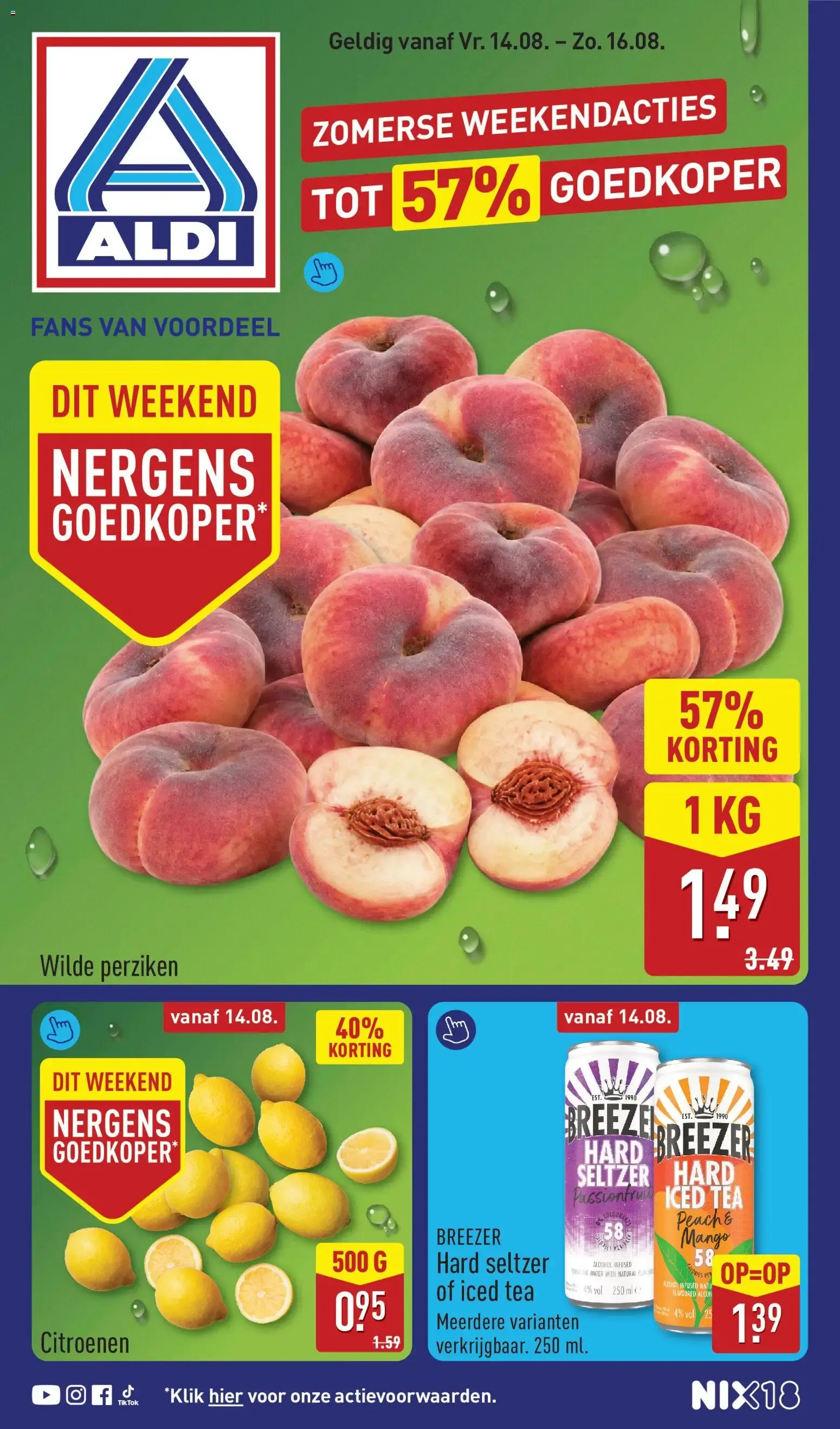 Zomerse Weekendacties van 14 augustus tot 16 augustus 2026 - Folder pagina 1