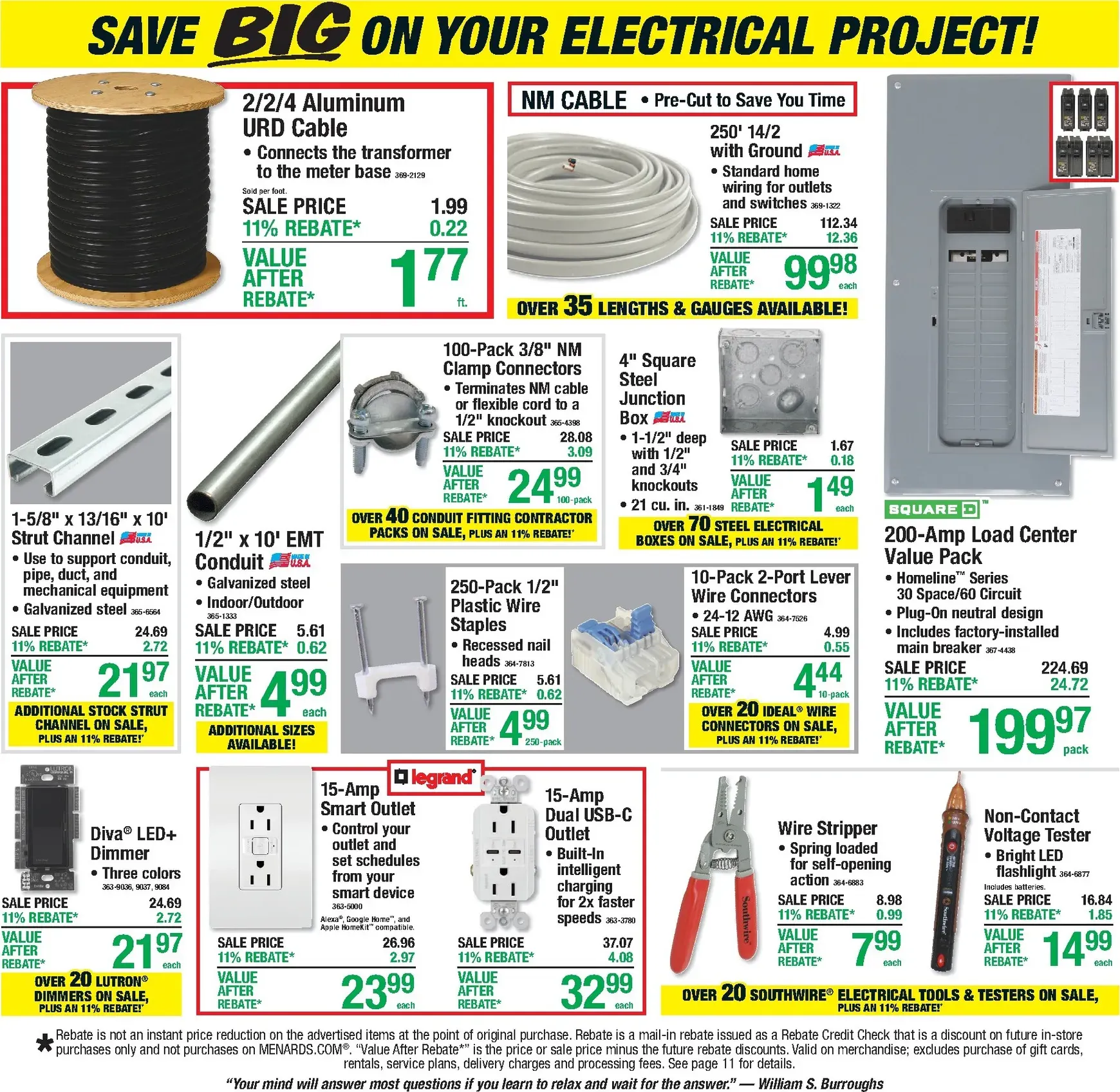 Weekly promotion Current Menards leaflet valid from Thursday 10/22/2026 to Sunday 11/01/2026 spanning from October 22 to November 1 2026 - Page 11 for Catalogue 365