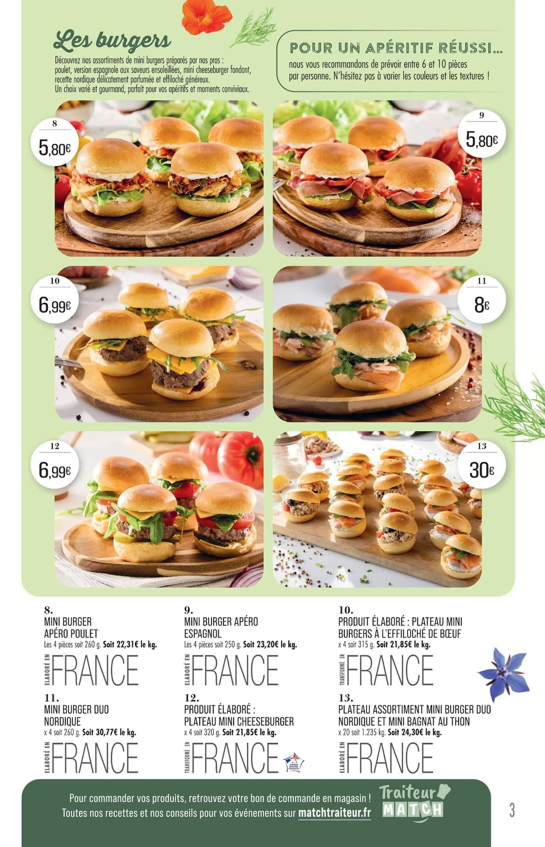 Current Match - Carte Traiteur leaflet valid from du mardi 31/03/2026 to du dimanche 27/09/2026 du 31 mars au 27 septembre 2026 - Catalogue page 3