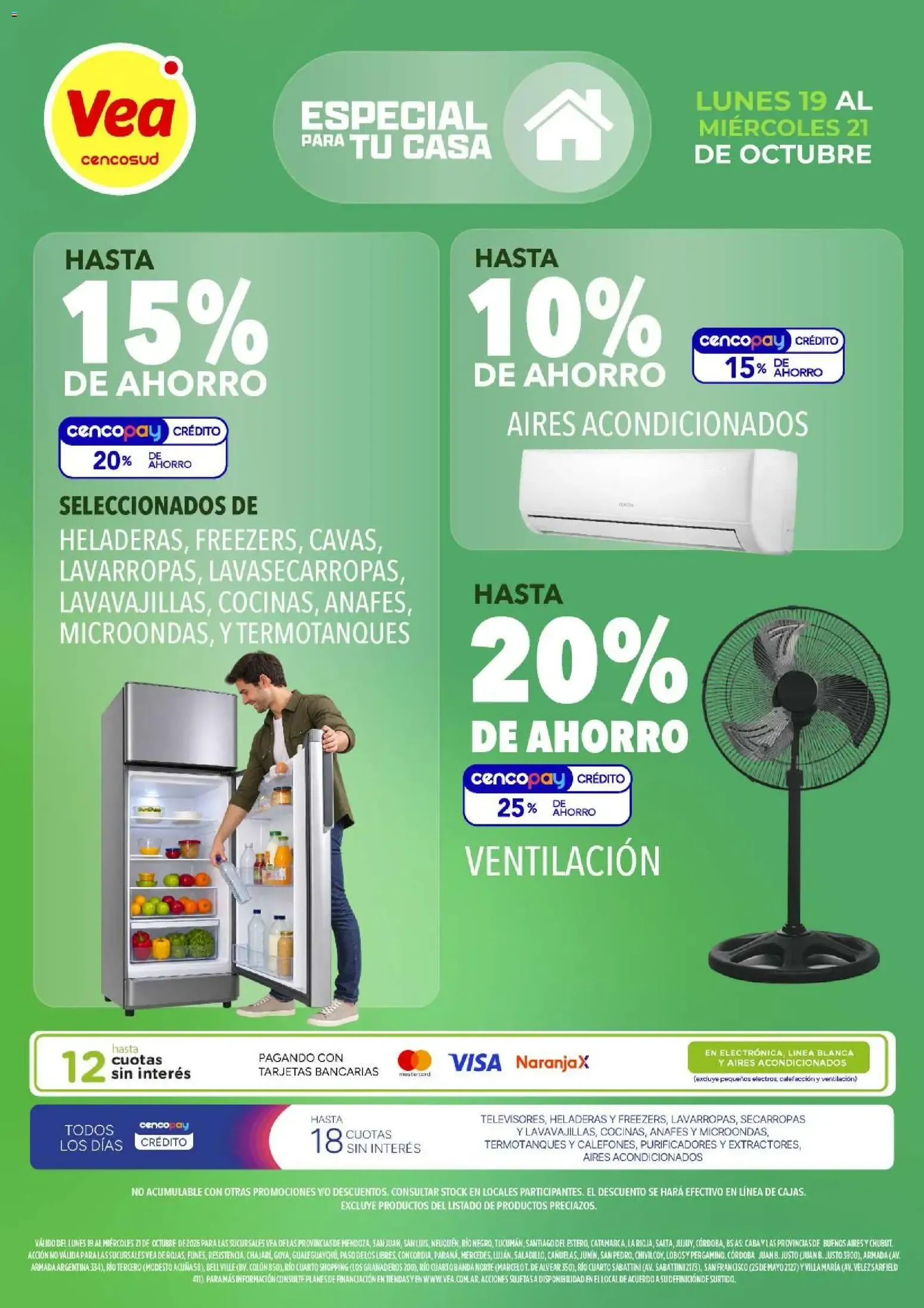 Ofertas de Vea - Especial para tu casa del 19/10/2026 - 21/10/2026 19 de octubre al 21 de octubre 2026 - Página 1 del catálogo