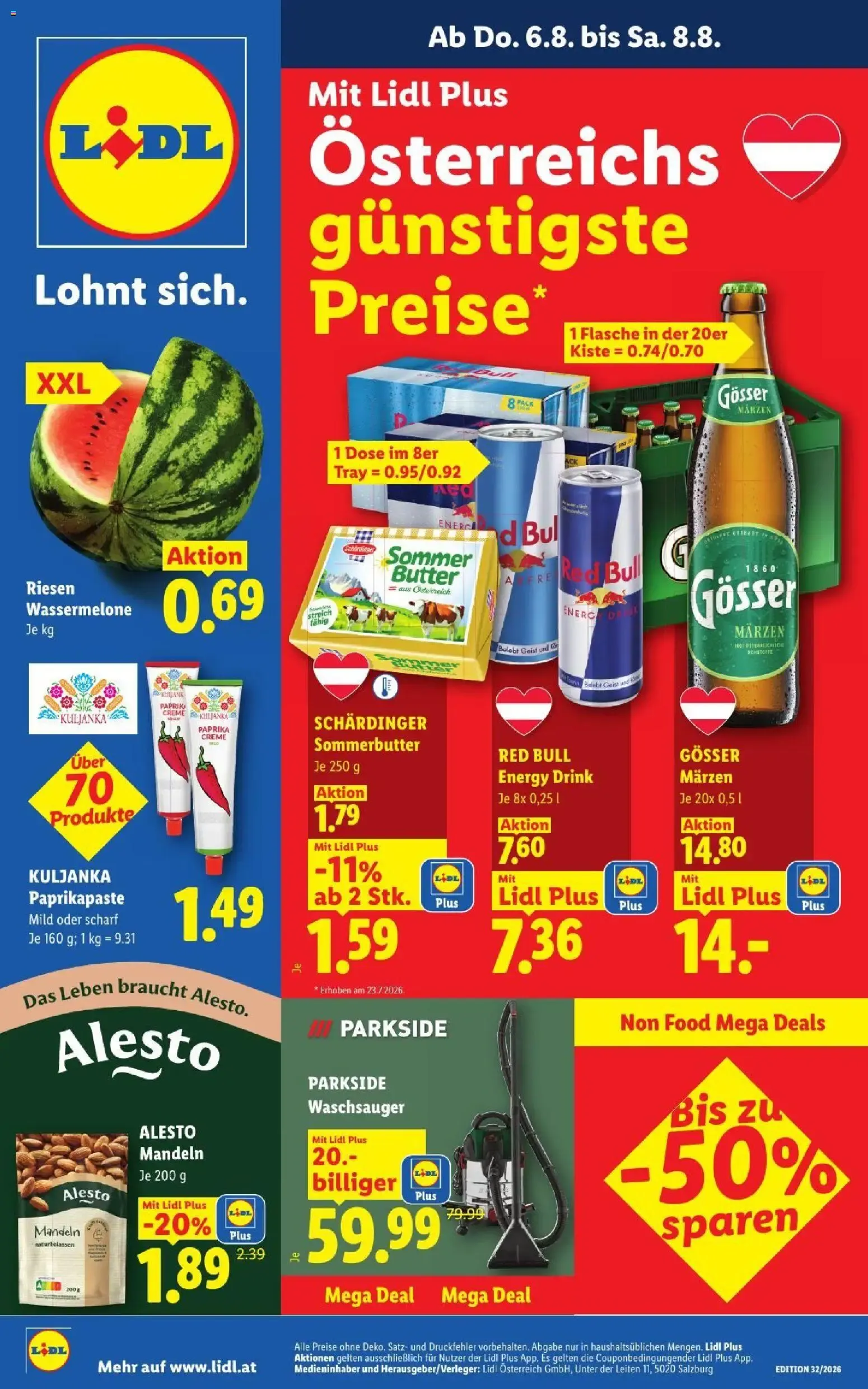 Mit Lidl Plus Österreichs günstigste Preise