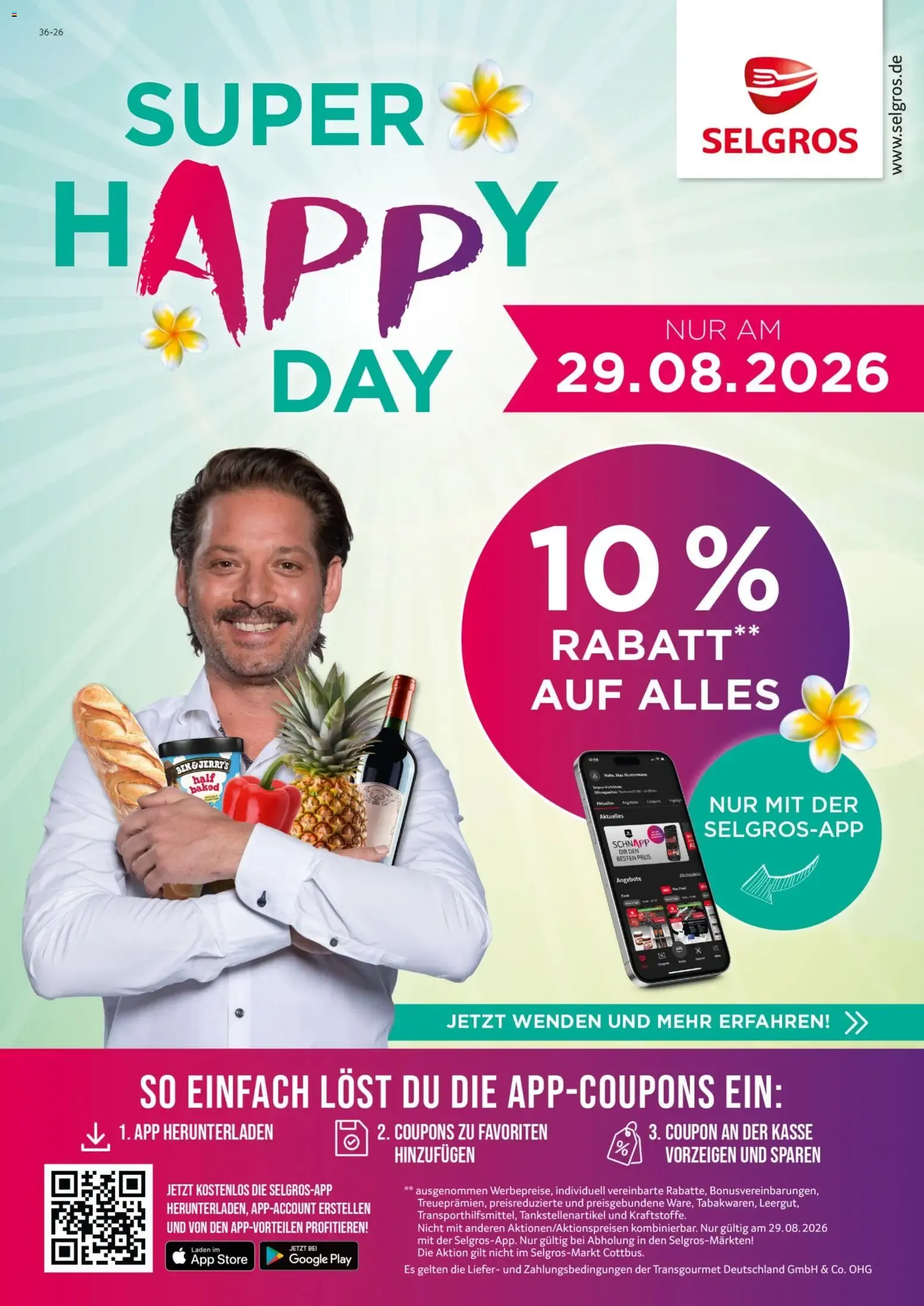 Selgros Super Happy Day (ab 29.08.2026) zum Blättern von 29. August bis 29. August 2026 - Prospekt seite 1
