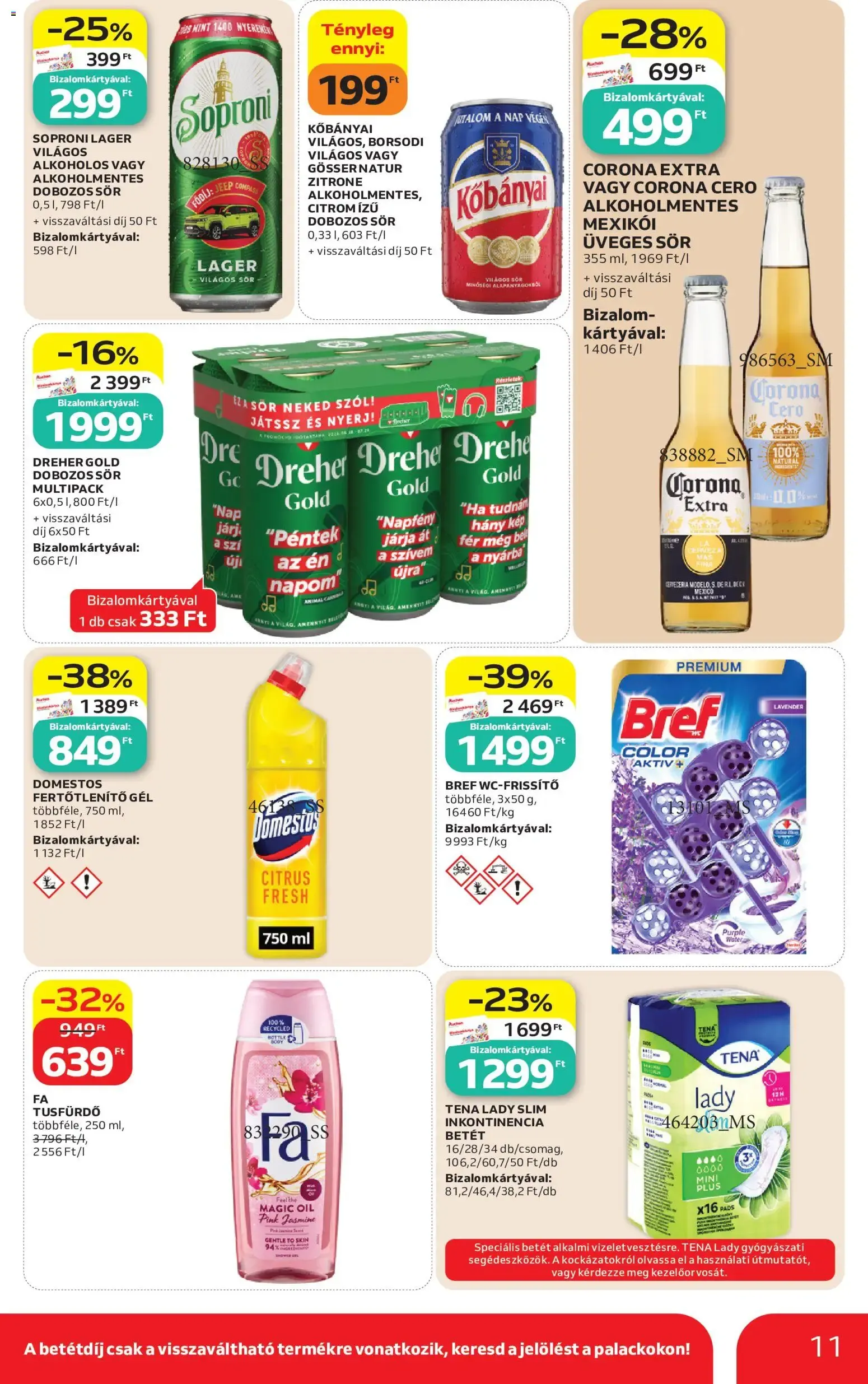 Katalógus Auchan Szupermarket akciós újság - 2026.07.23. -tól/töl > akció, lapozható szórólap 🛍️ július 23.-tól július 29.-ig 2026. - Oldal 11