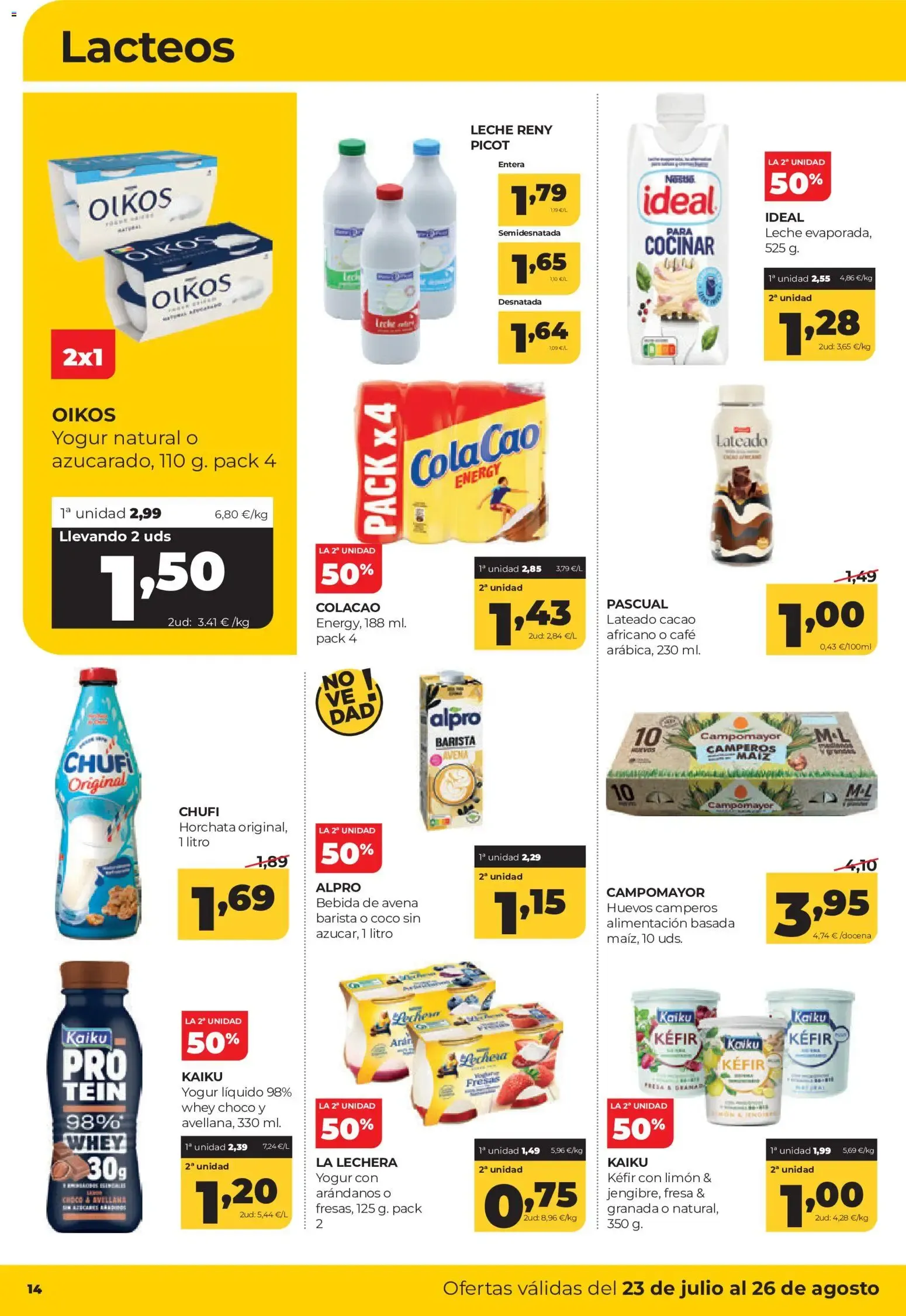 Catálogo de Alimerka: Ofertas válidas en Castilla y León y Galicia del 23 de julio al 26 de agosto 23 de julio al 26 de agosto 2026 - Página 14