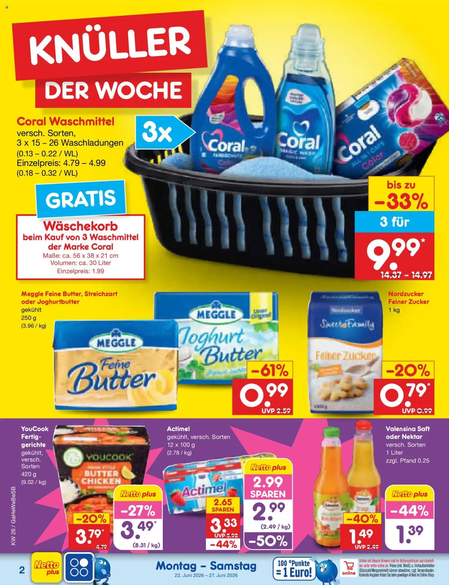 Netto Marken-Discount Prospekt (ab 22.06.2026) » Angebote von 22. Juni bis 27. Juni 2026 - Prospekt seite 2