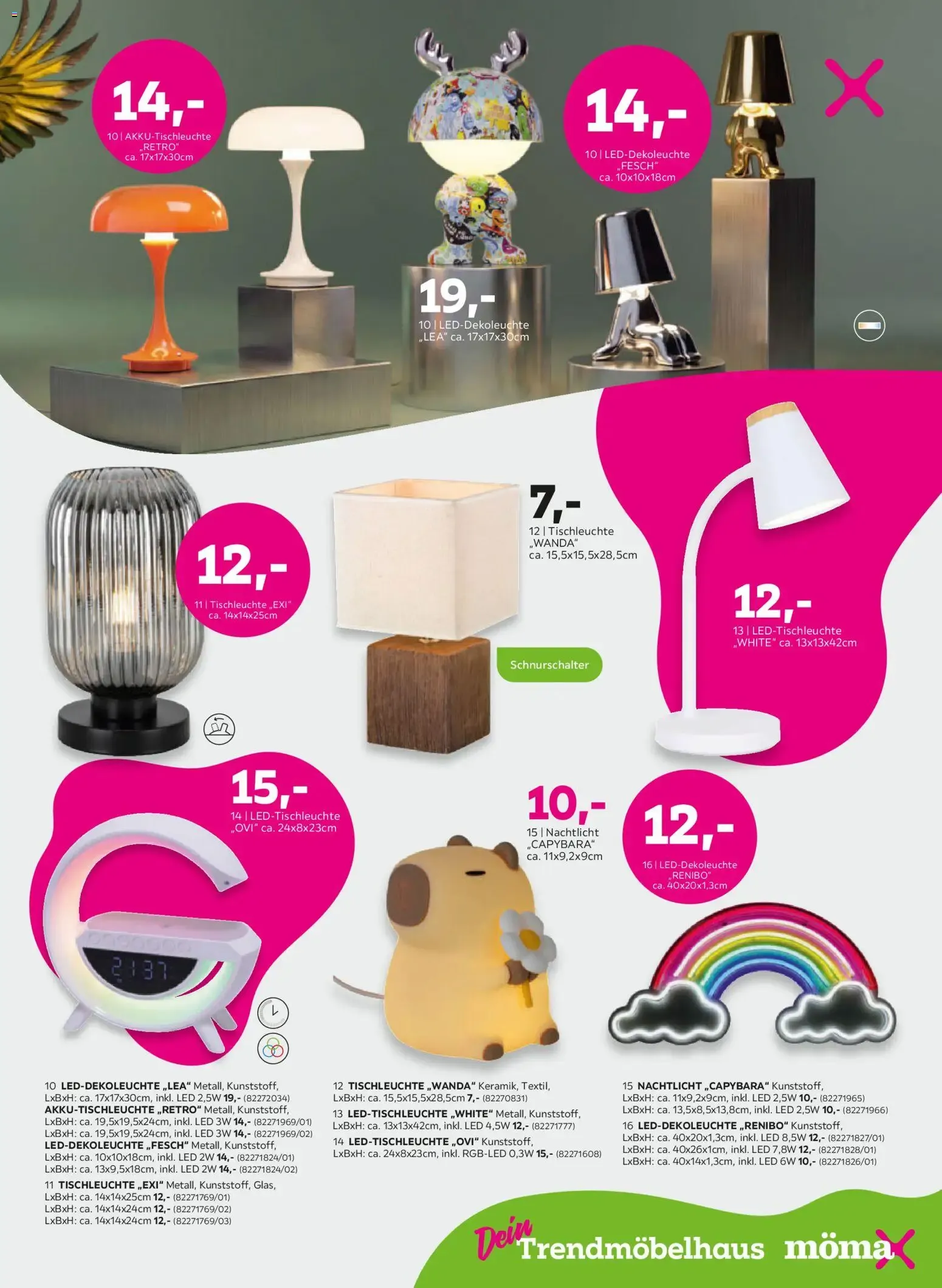 Mömax – Bei den Lampentrends haut's dir den Vogel raus! von 28. September bis 1. November 2026 - Prospekt seite 7