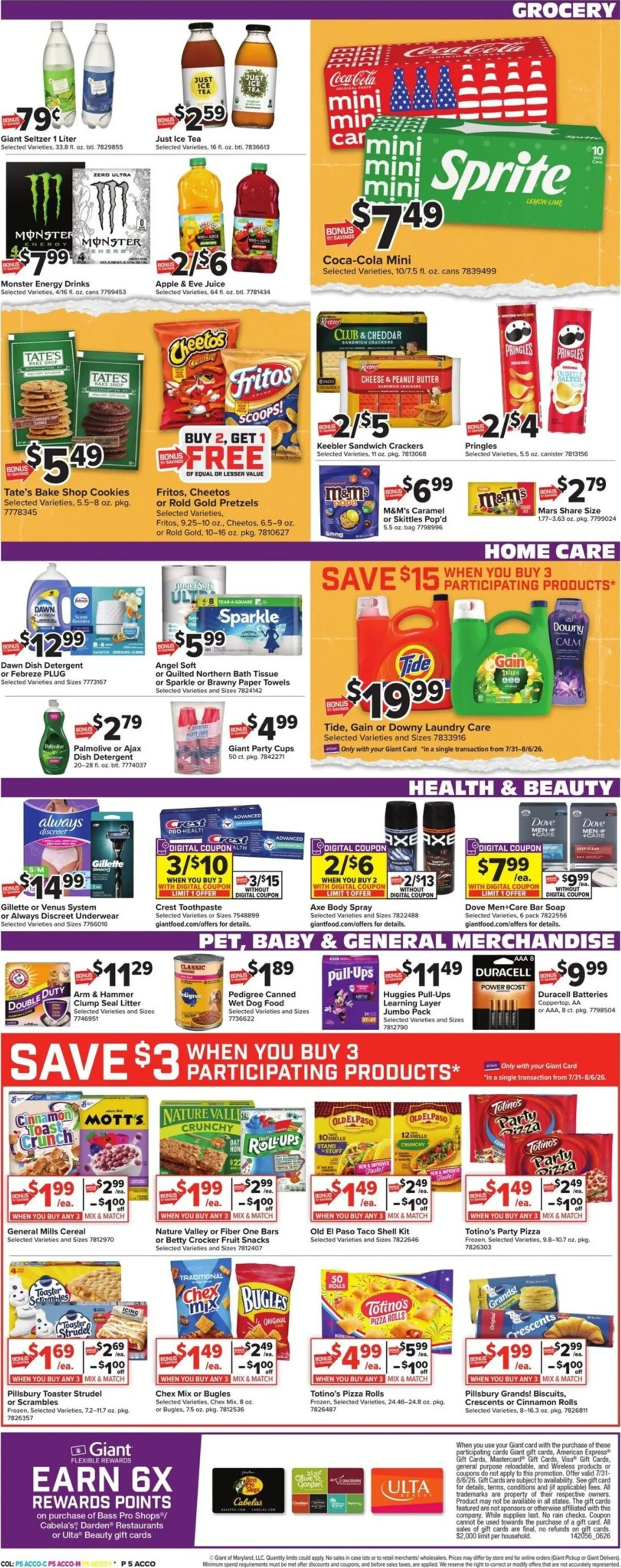 Weekly ad Giant Sizzlin' Savings from July 31 to August 6 2026 - Page 8