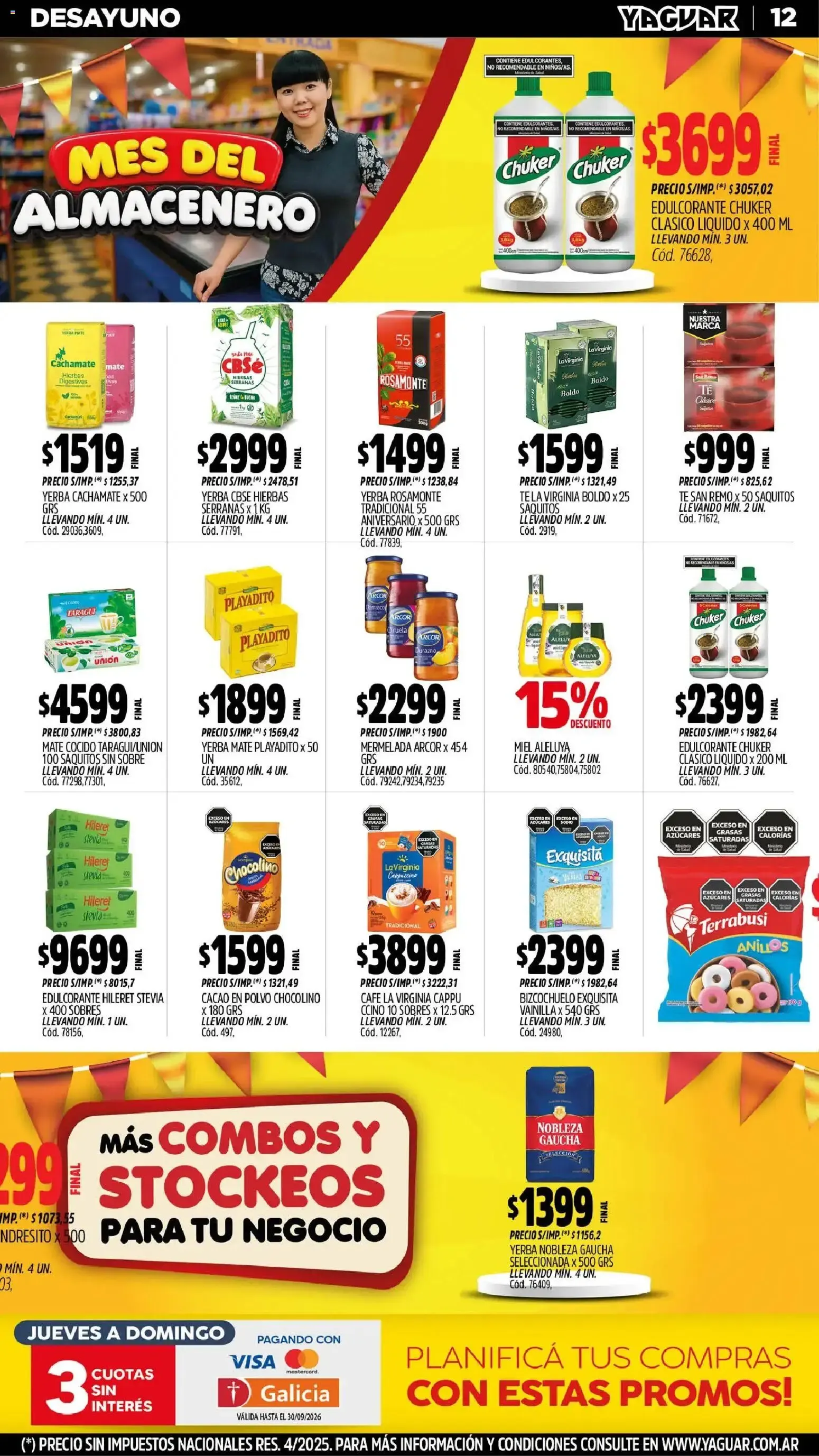 Ofertas de Mayorista Yaguar - Mes del Almacenero 31 de agosto al 6 de septiembre 2026 - Página 12 del catálogo