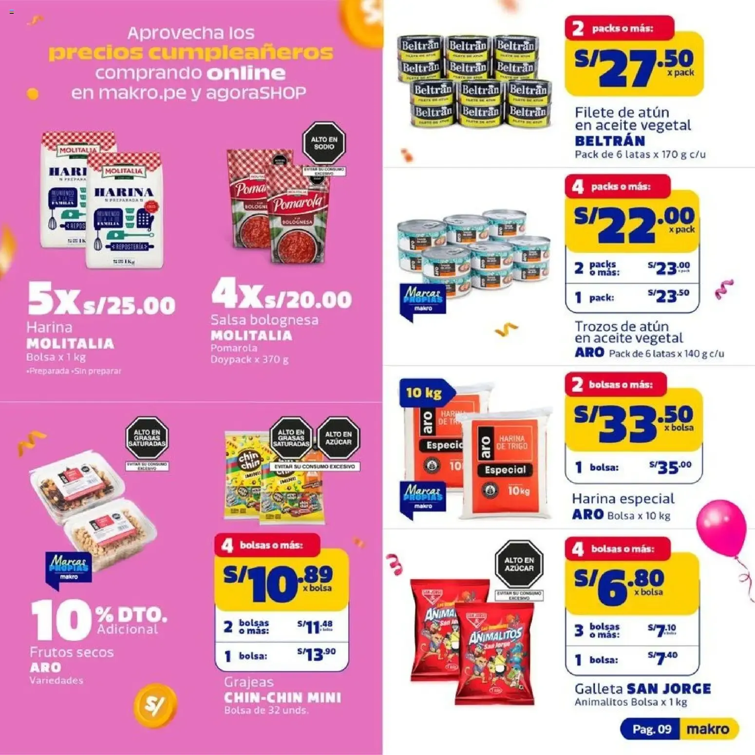 Catalogo de Precios Cumpleañeros Makro 14 de julio al 29 de julio 2026 - Pag 9