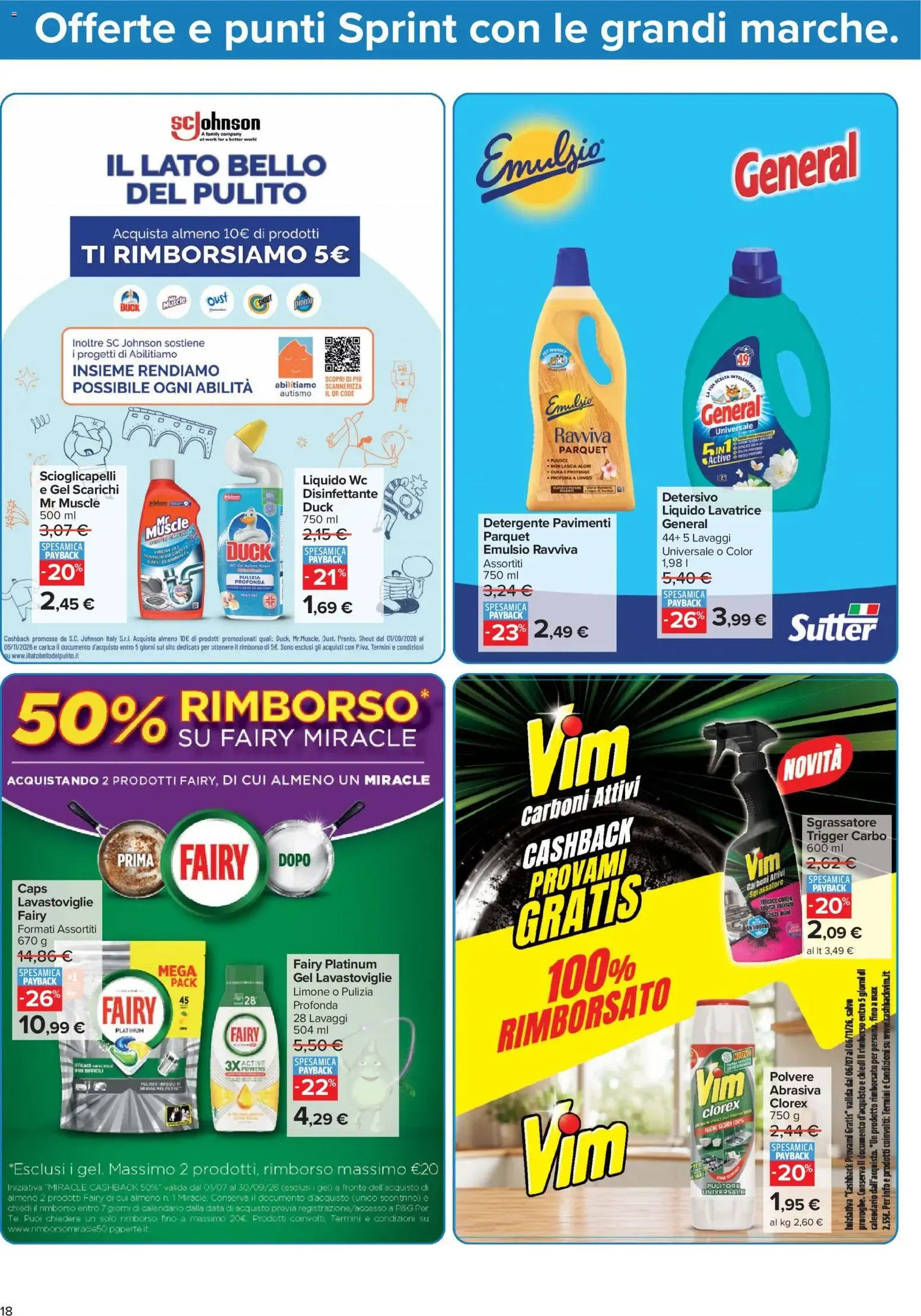 Nuovo Carrefour volantino Market - Punti Sprint Payback dal 15/09/2026 > offerte anteprima 🛍️ da 15 settembre a 28 settembre di 2026 - Pagina del volantino 18