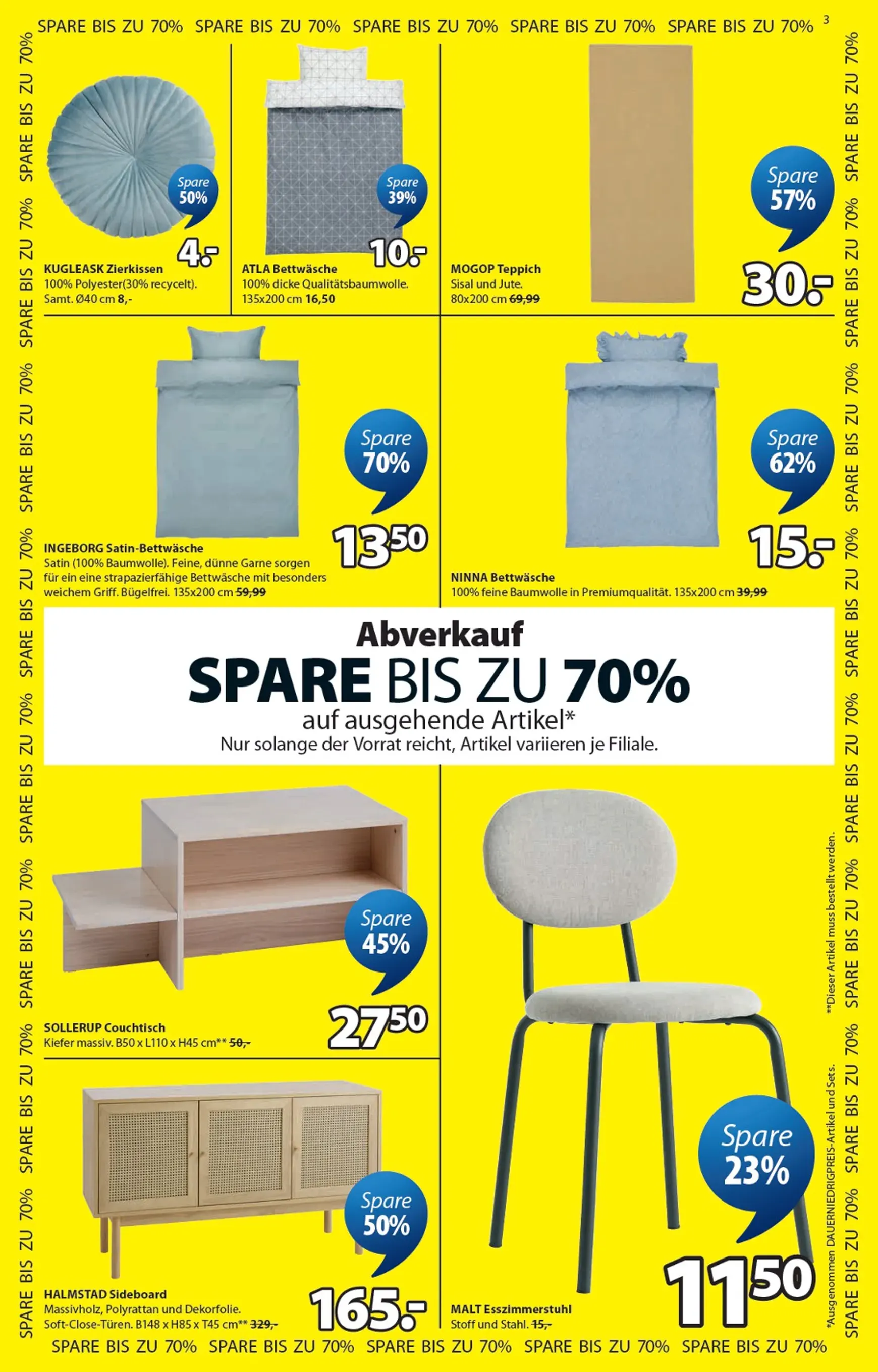 JYSK - SALE con hasta un 70% de descuento en artículos para el hogar von 7. Juni bis 11. Juli 2026 - Prospekt seite 3