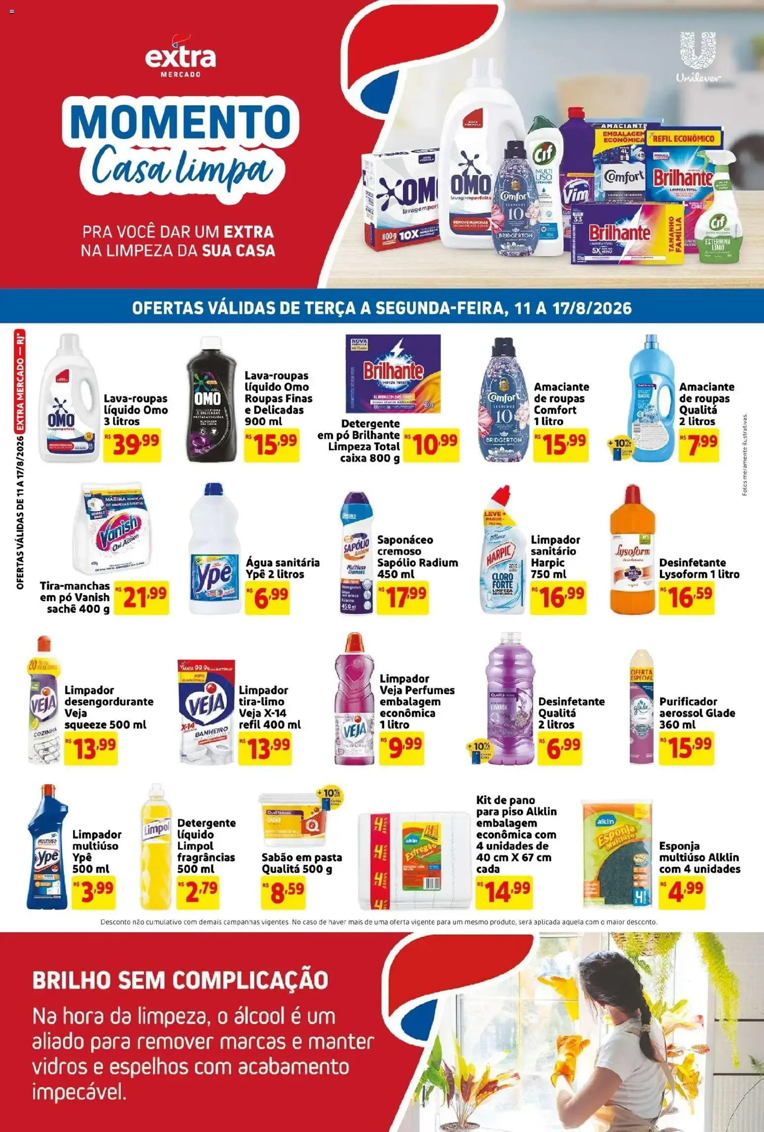 Encarte de Extra MERCADO MOMENTO Casa limpa 11 de agosto até 17 de agosto 2026 - Pagina 1