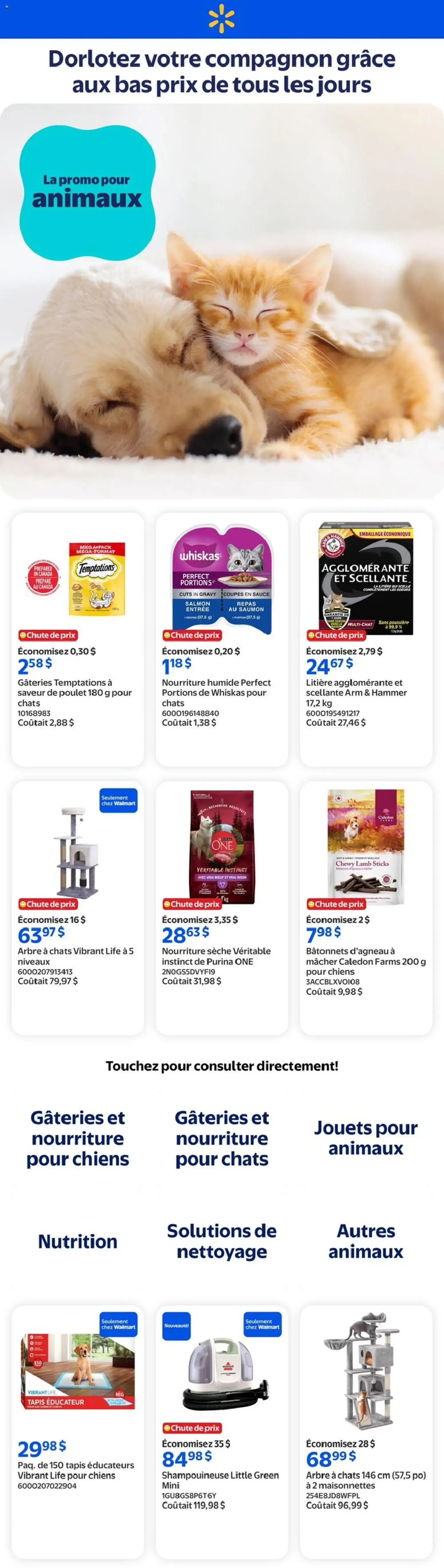 Walmart circulaire - La promo pour animaux from Aug 27, 2026 > weekly specials & deals from August 27 to September 2 2026 - flyer page 1