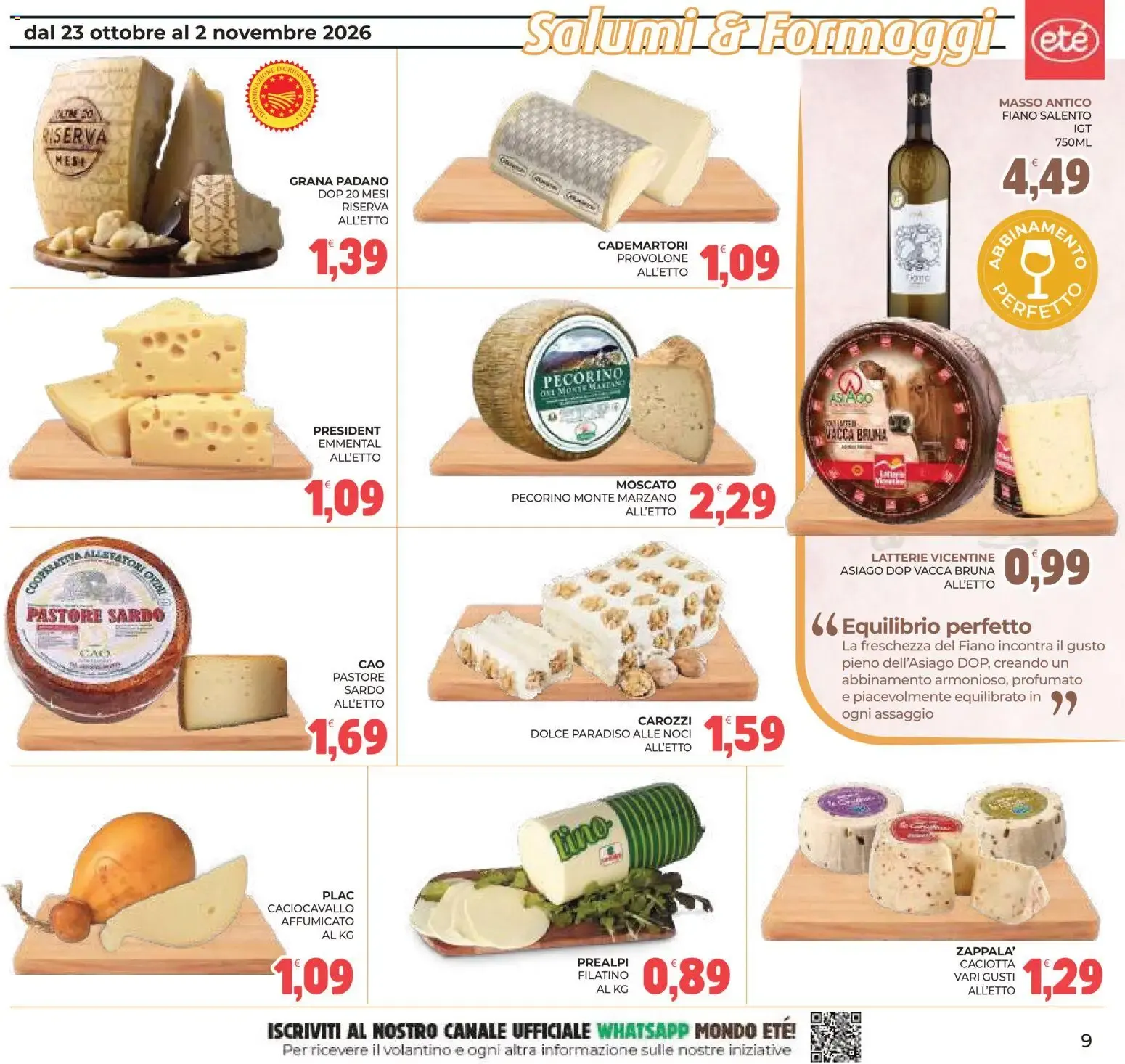 Eté volantino dal 23/10/2026 - online Offerte da 23 ottobre a 2 novembre di 2026 - Pagina del volantino 9