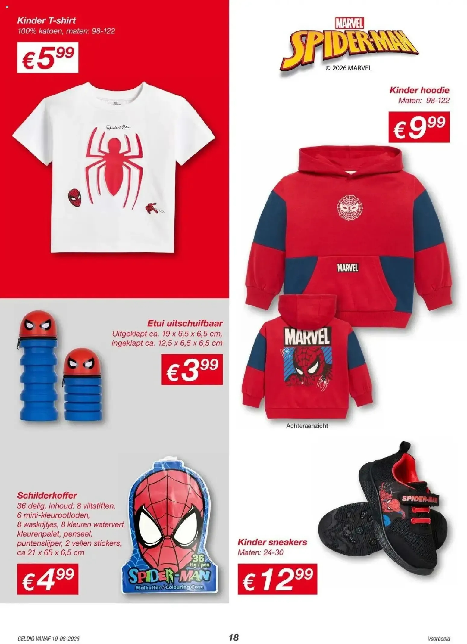 KiK: Más diversión en la escuela - Ofertas de ropa, papelería y productos Bluey/Spiderman van 10 augustus tot 16 augustus 2026 - Folder pagina 18