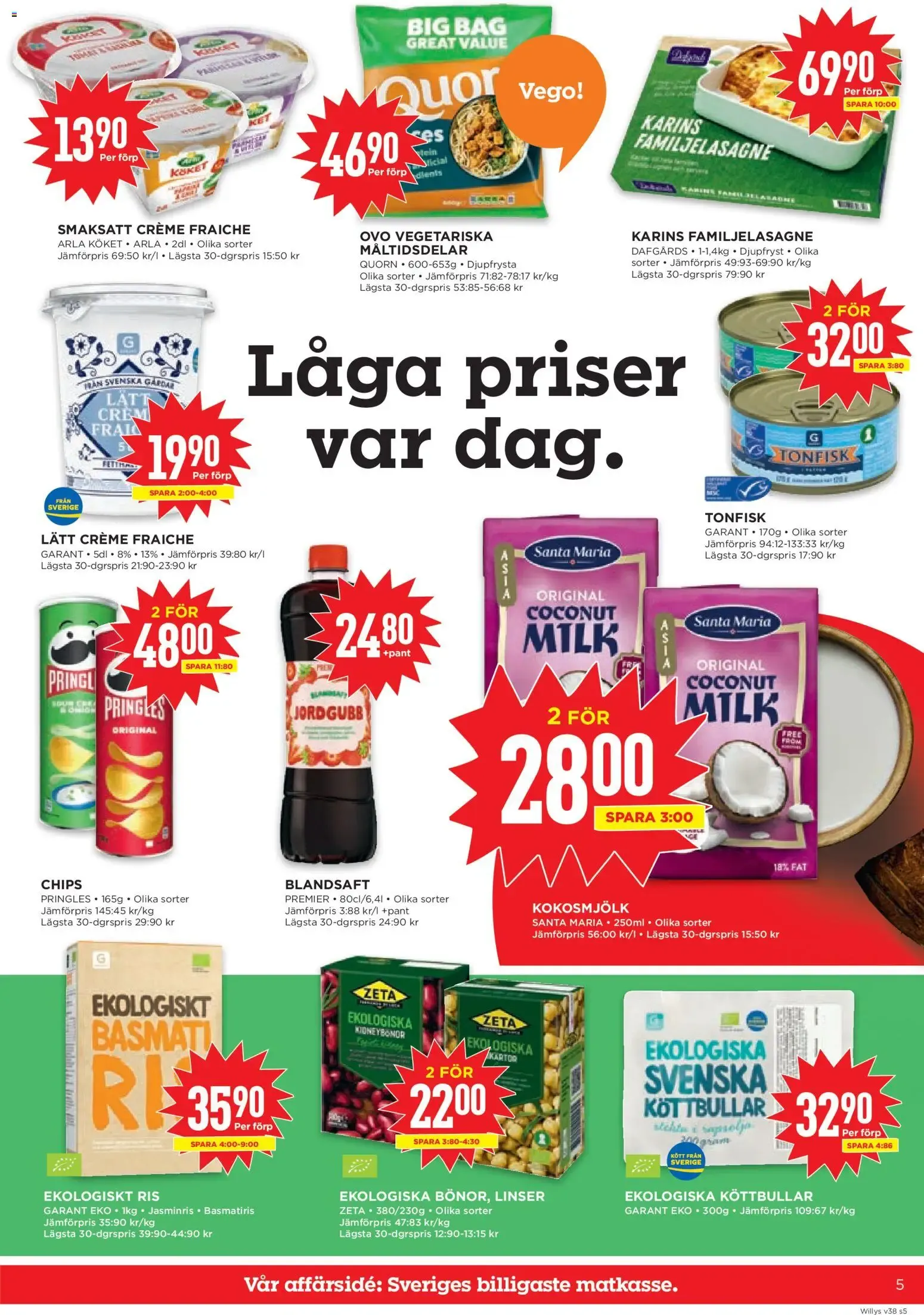 Willys erbjudanden från 14/09/2026 - 20/09/2026 > Reklamblad nuvarande rabatter från 14 september till 20 september 2026 - Reklamblad sidor 5