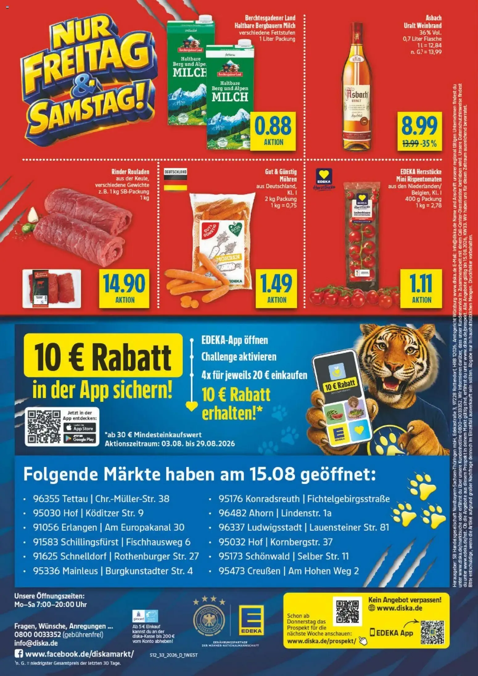 Diska - Diska Angebote Bayern KW33 (ab 10.08.2026) zum Blättern von 10. August bis 15. August 2026 - Prospekt seite 12
