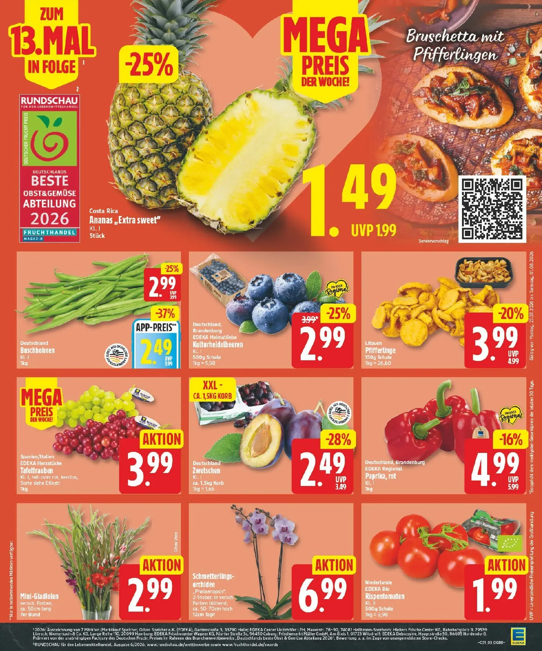 Edeka Prospekt – von Montag 27.07.2026 bis Samstag 01.08.2026 von 27. Juli bis 1. August 2026 - Prospekt seite 3