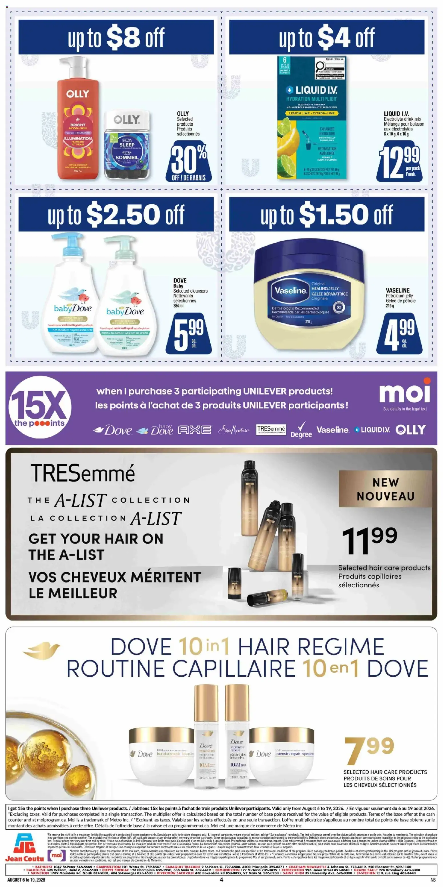 Jean Coutu Unilever Flyer from August 6 to August 19 2026 - flyer page 4