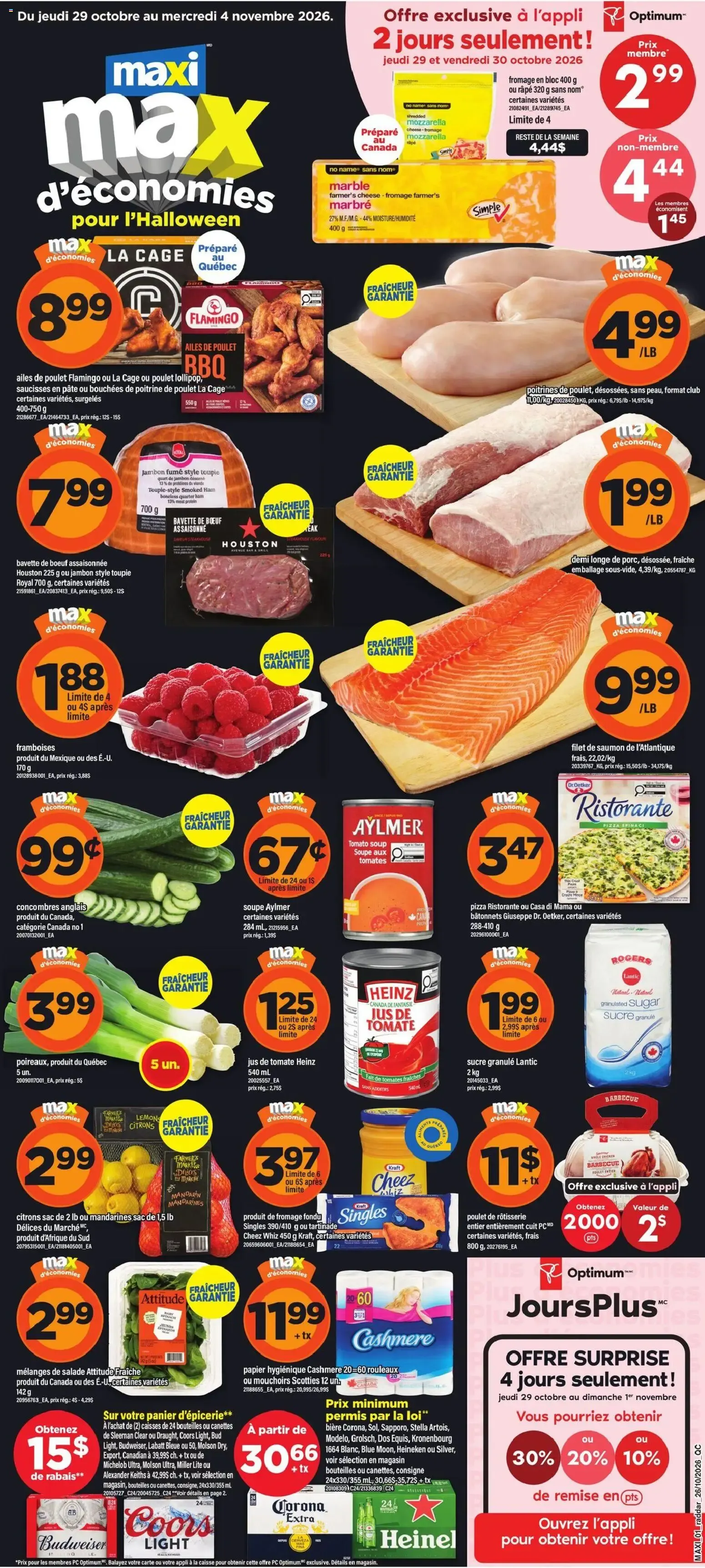 Maxi weekly flyer / circulaire from Oct 29, 2026 > weekly specials & deals