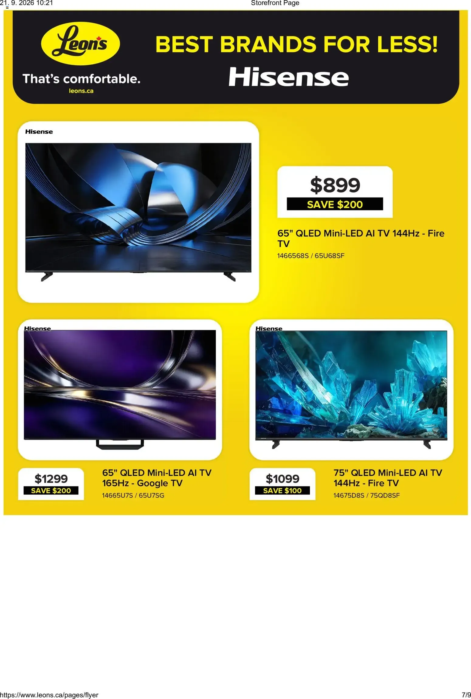 Leon's flyer - BBFL Electronics from Sep 17, 2026 > weekly specials & deals from September 17 to September 23 2026 - flyer page 7