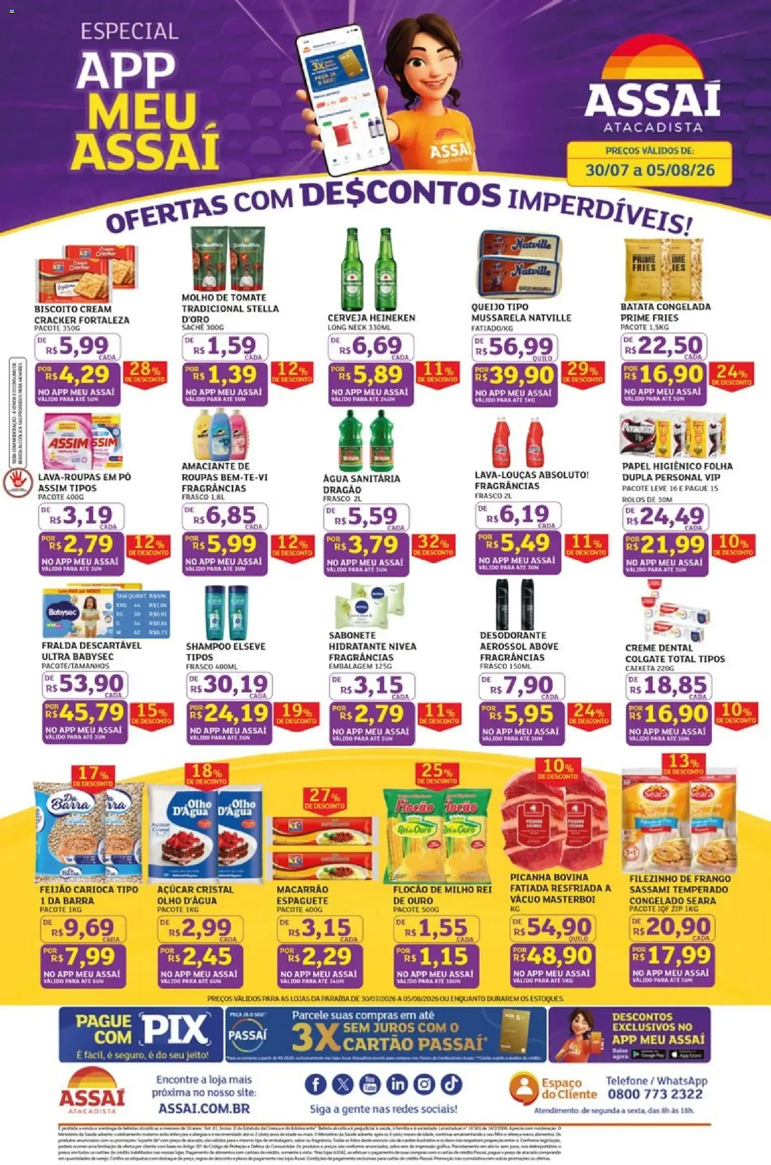 Encarte de Assaí Atacadista ofertas - PB de 30/07/2026 | Promoções Online 30 de julho até 5 de agosto 2026 - Pagina 1