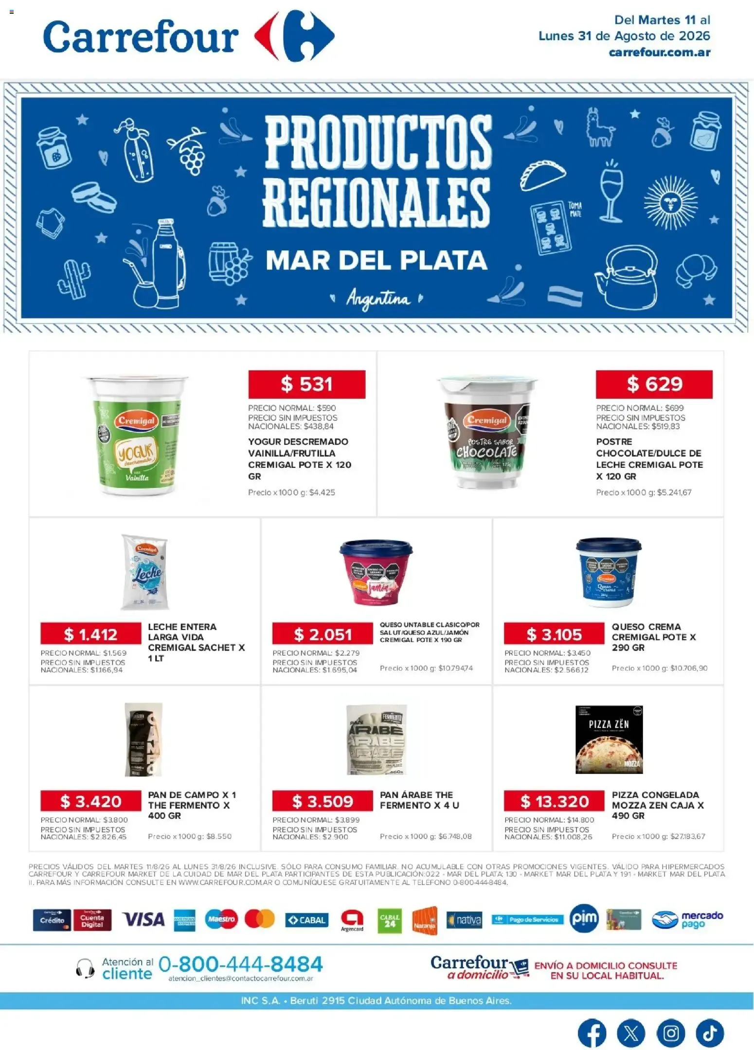 Ofertas de Carrefour - Regionales | Mar del Plata || del 11/08/2026 - 31/08/2026 || Promociones 11 de agosto al 31 de agosto 2026 - Página 1 del catálogo