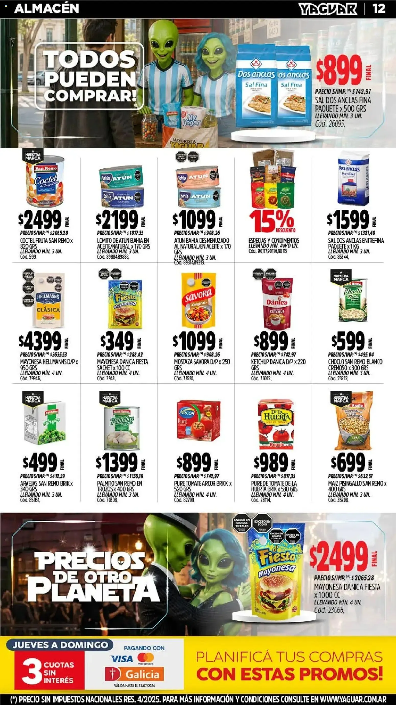Ofertas de Mayorista Yaguar - Precios de Otro Planeta 13 de julio al 19 de julio 2026 - Página 13 del catálogo