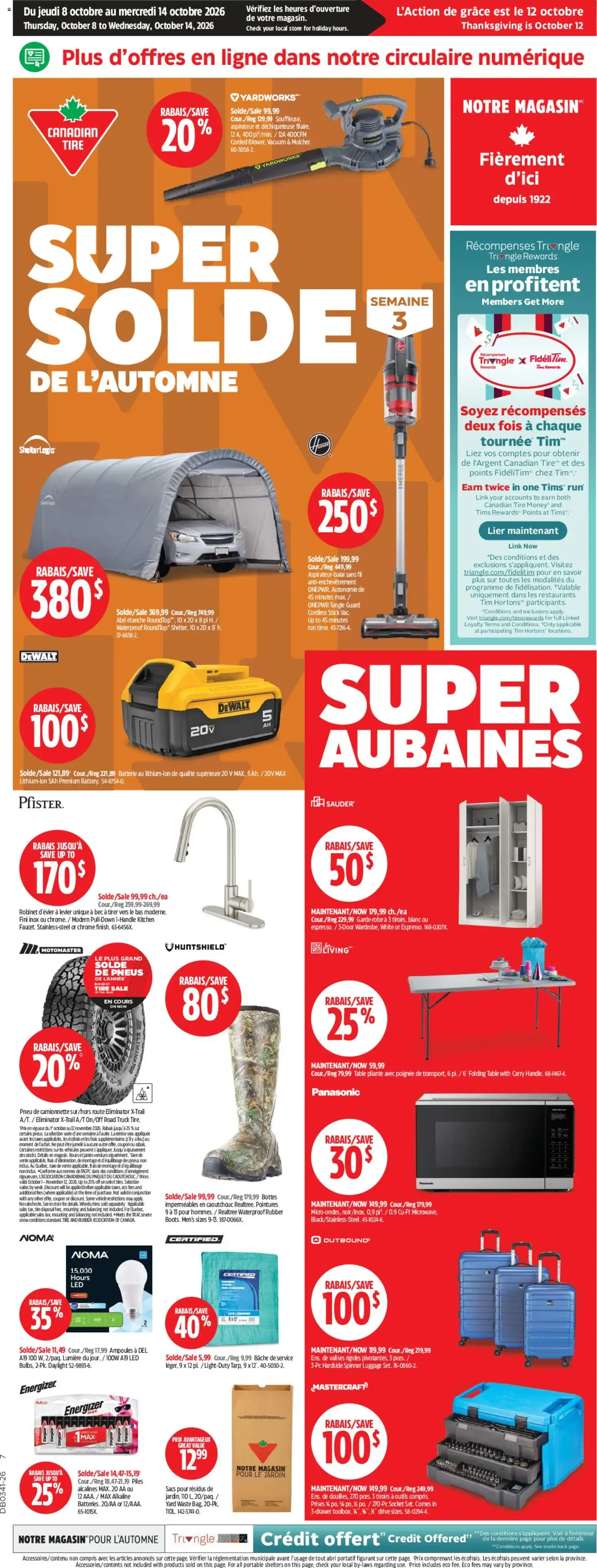 SUPER SOLDE DE L'AUTOMNE from October 8 to October 14 2026 - flyer page 1