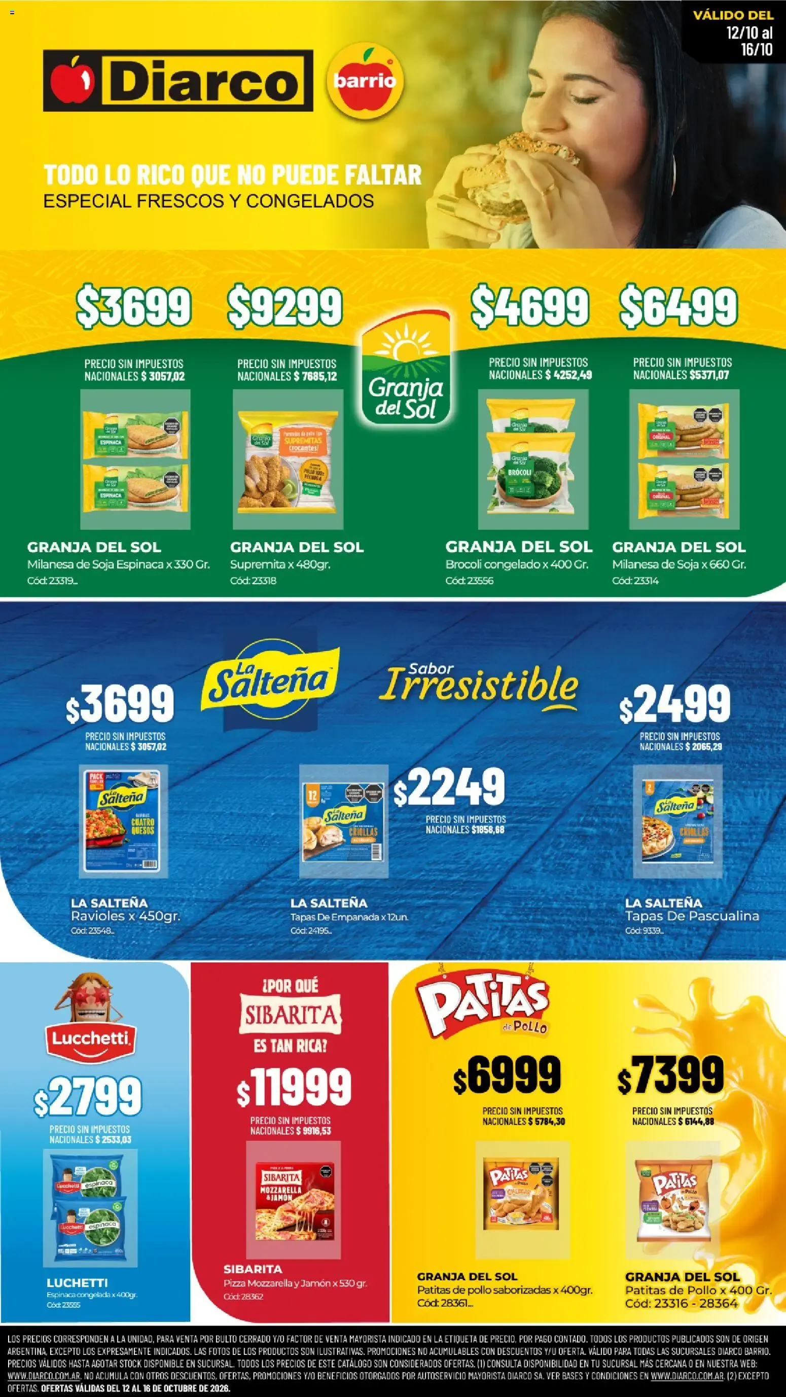 Ofertas de Diarco - Especial Frescos y Congelados 12 de octubre al 16 de octubre 2026 - Página 1 del catálogo