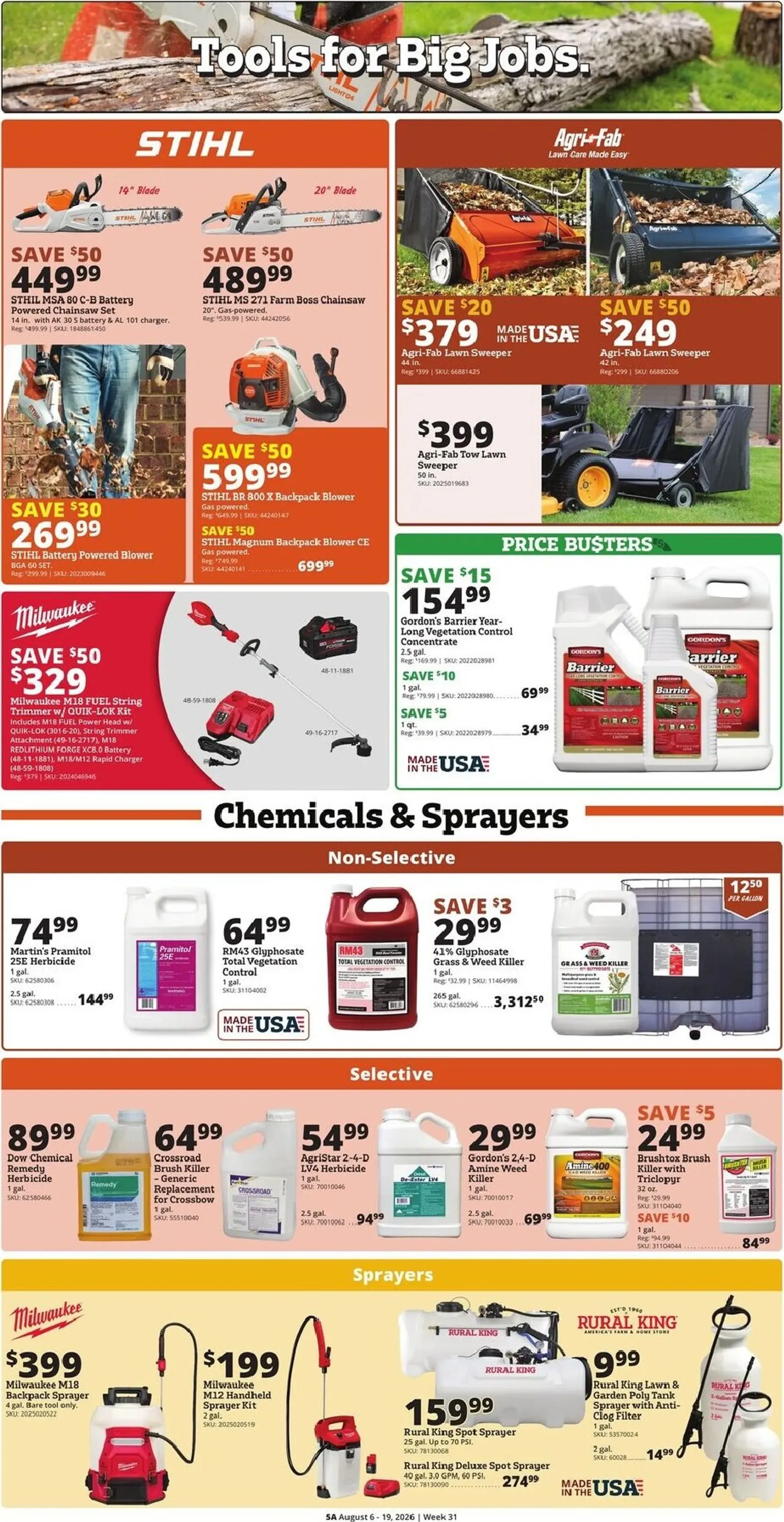 Weekly ad Current Rural King leaflet valid from Thursday 08/06/2026 to Wednesday 08/19/2026 from August 6 to August 19 2026 - Page 5